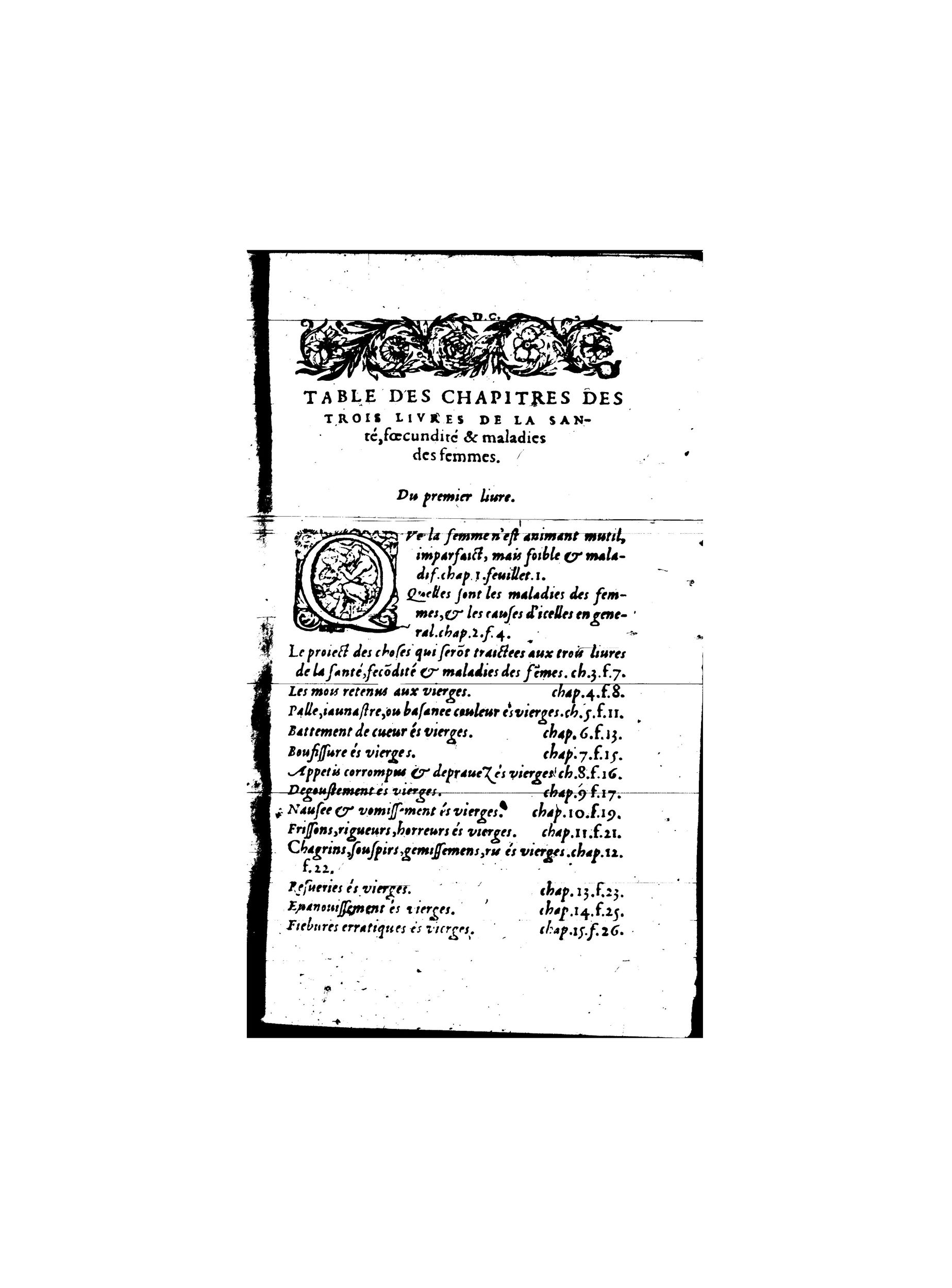 1587 - Jacques du Puis - Trésor des remèdes secrets pour les maladies des femmes - BnF