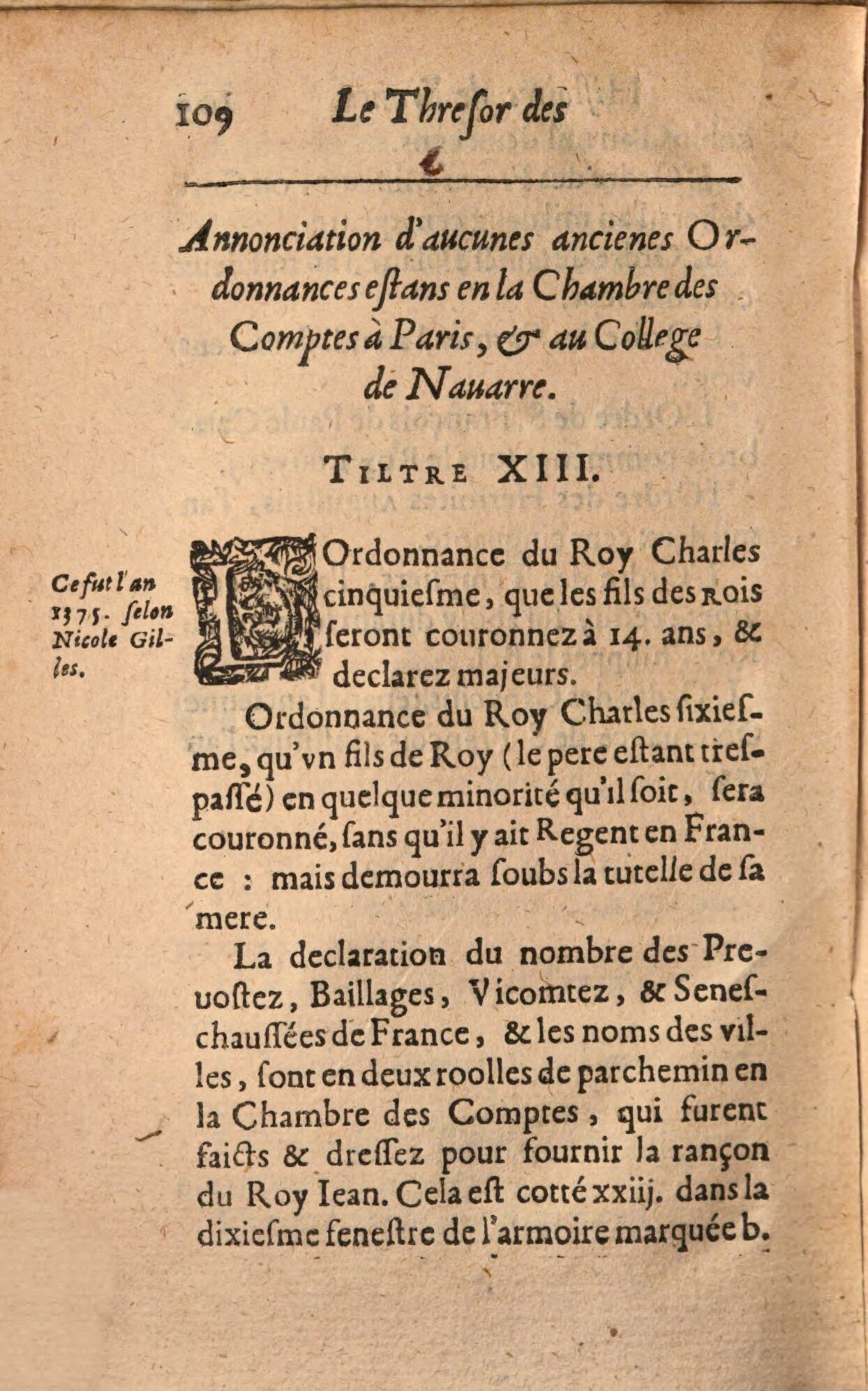 1639 - Jean Corrozet - Trésor des histoires de France - BSB Munich 1639 - Jean Corrozet - Trésor des histoires de France - BSB Munich