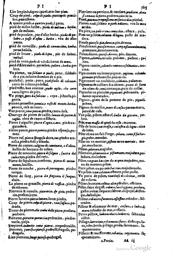 1617 - Samuel Crespin - Trésor des trois langues espagnole, française et italienne (3 parties) - Ohio 1617 - Samuel Crespin - Trésor des trois langues espagnole, française et italienne (3 parties) - Ohio