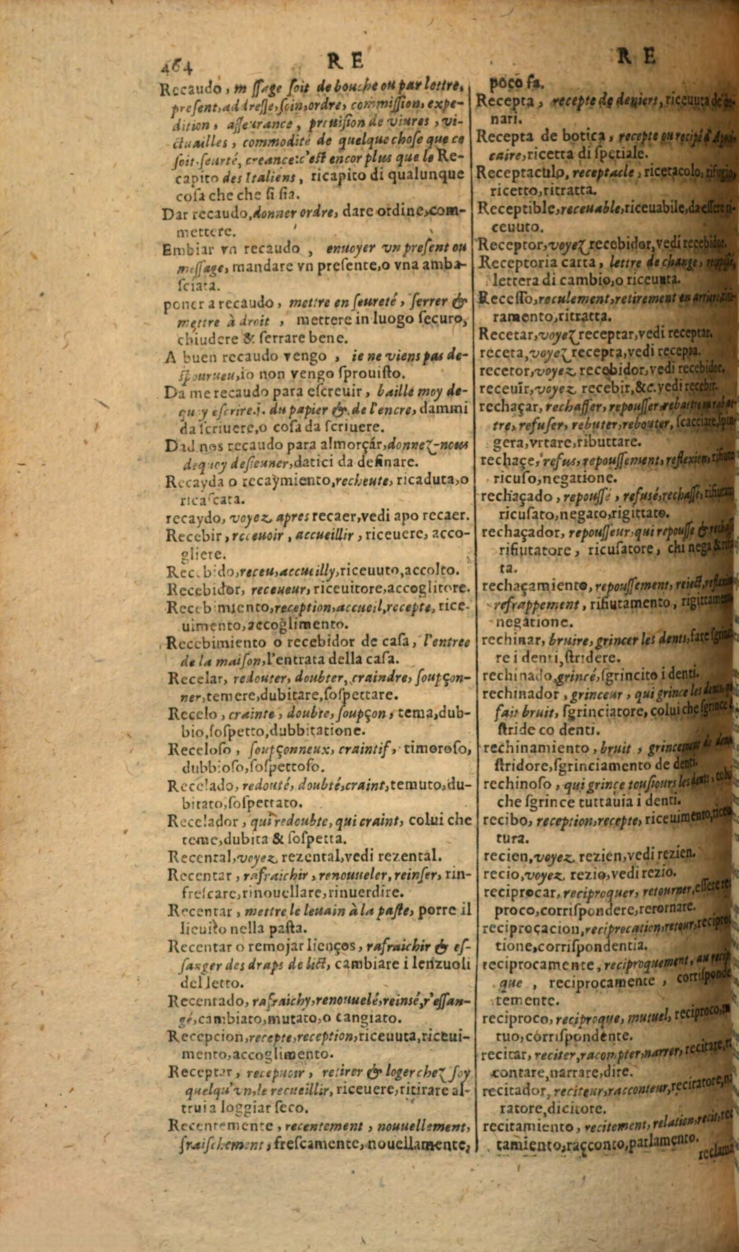 1617 - Samuel Crespin - Trésor des trois langues espagnole, française et italienne (Première partie) - Regensburg