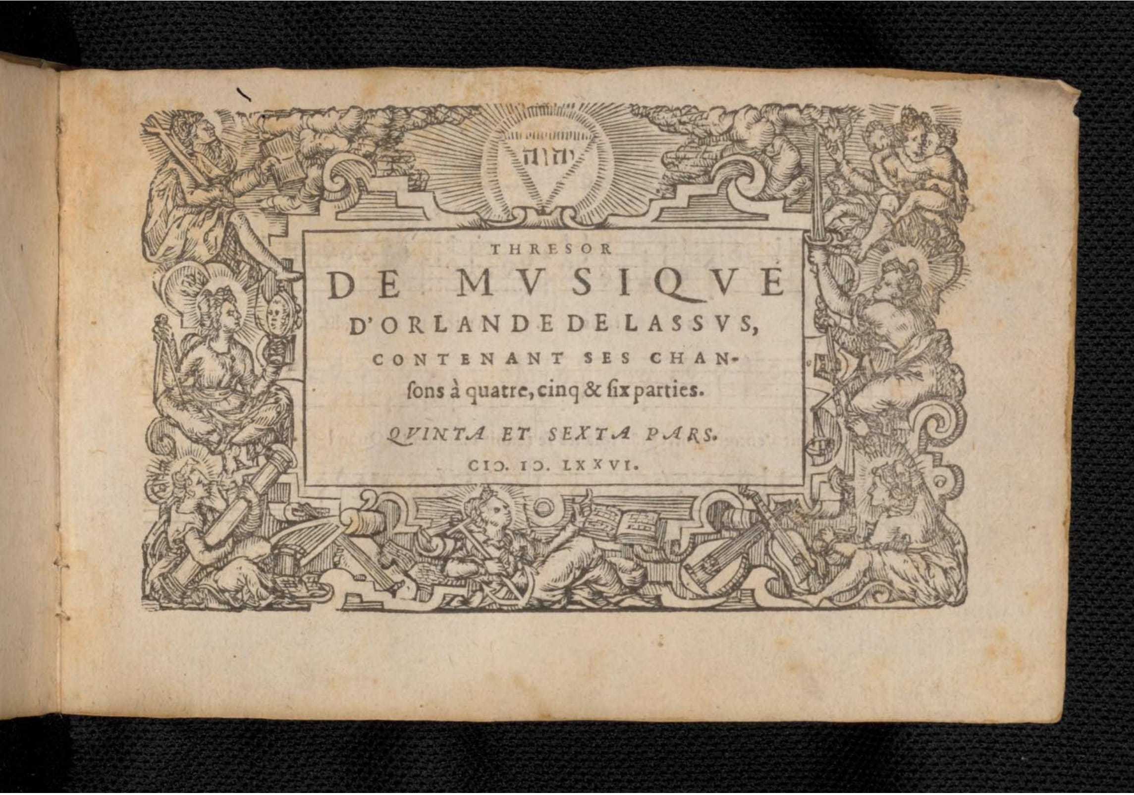 1576 - [Pierre de Saint-André] - Trésor de musique d’Orlande de Lassus Quinta et Sexta pars - KBR Bruxelles