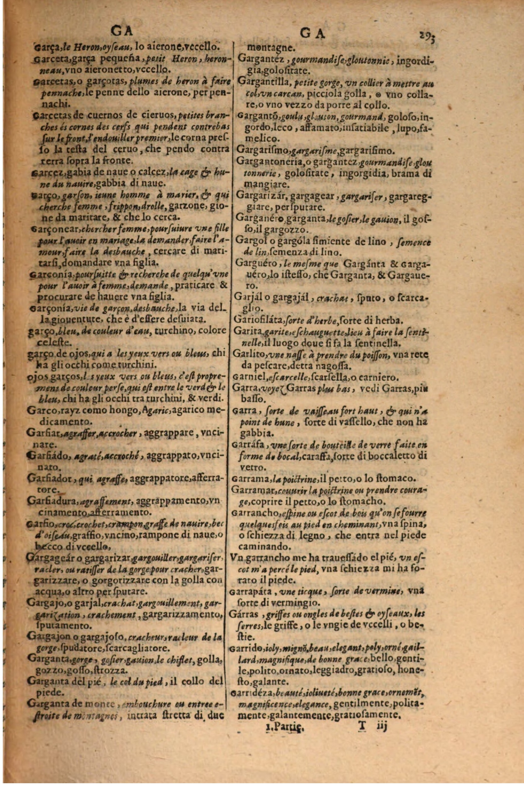 1606 - Samuel Crespin - Thresor des trois langues, francoise, italiene et espagnolle - BSB Munich