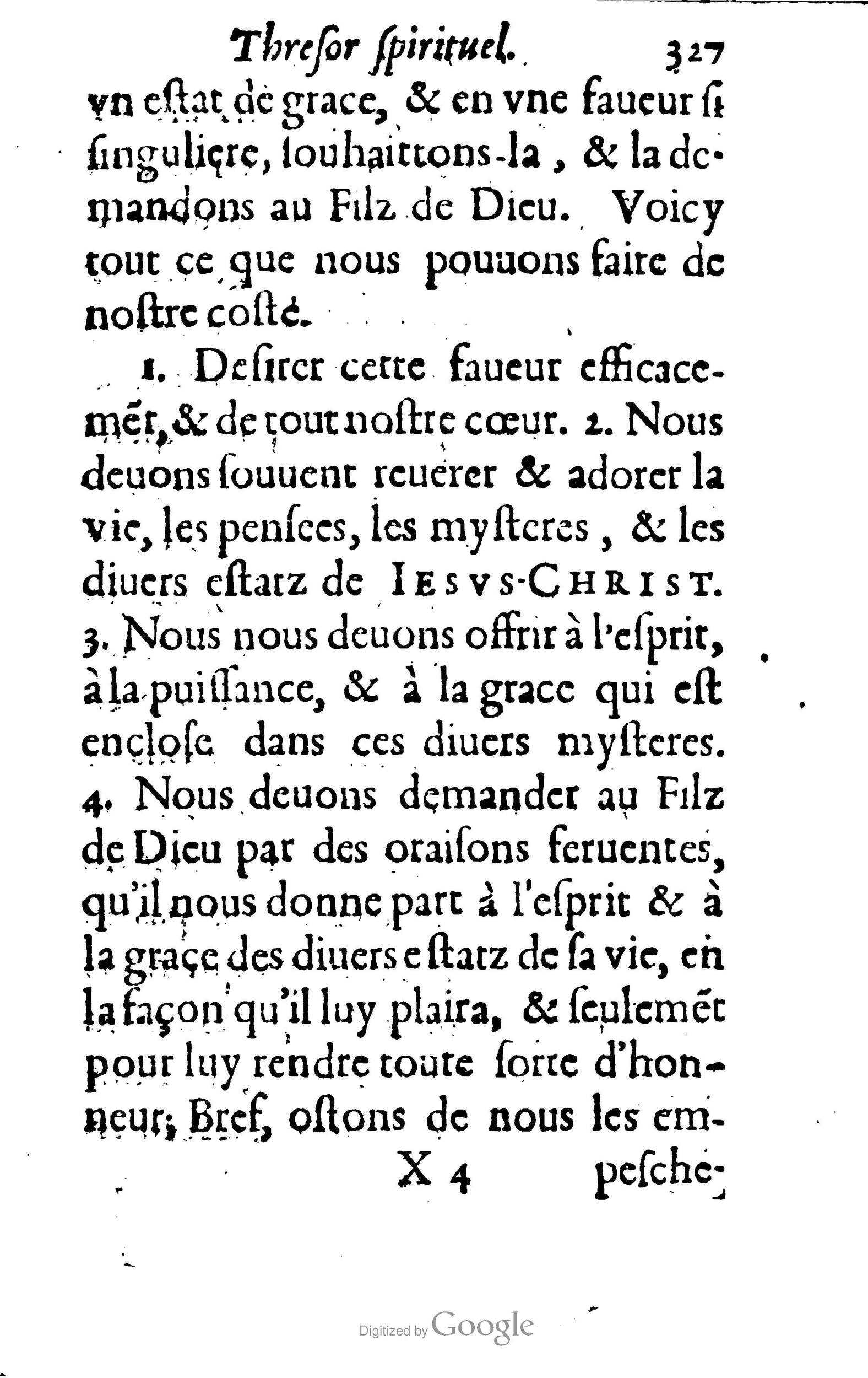 1633 - François Waudré - Trésor spirituel contenant les excellences du christianisme - BM Lyon