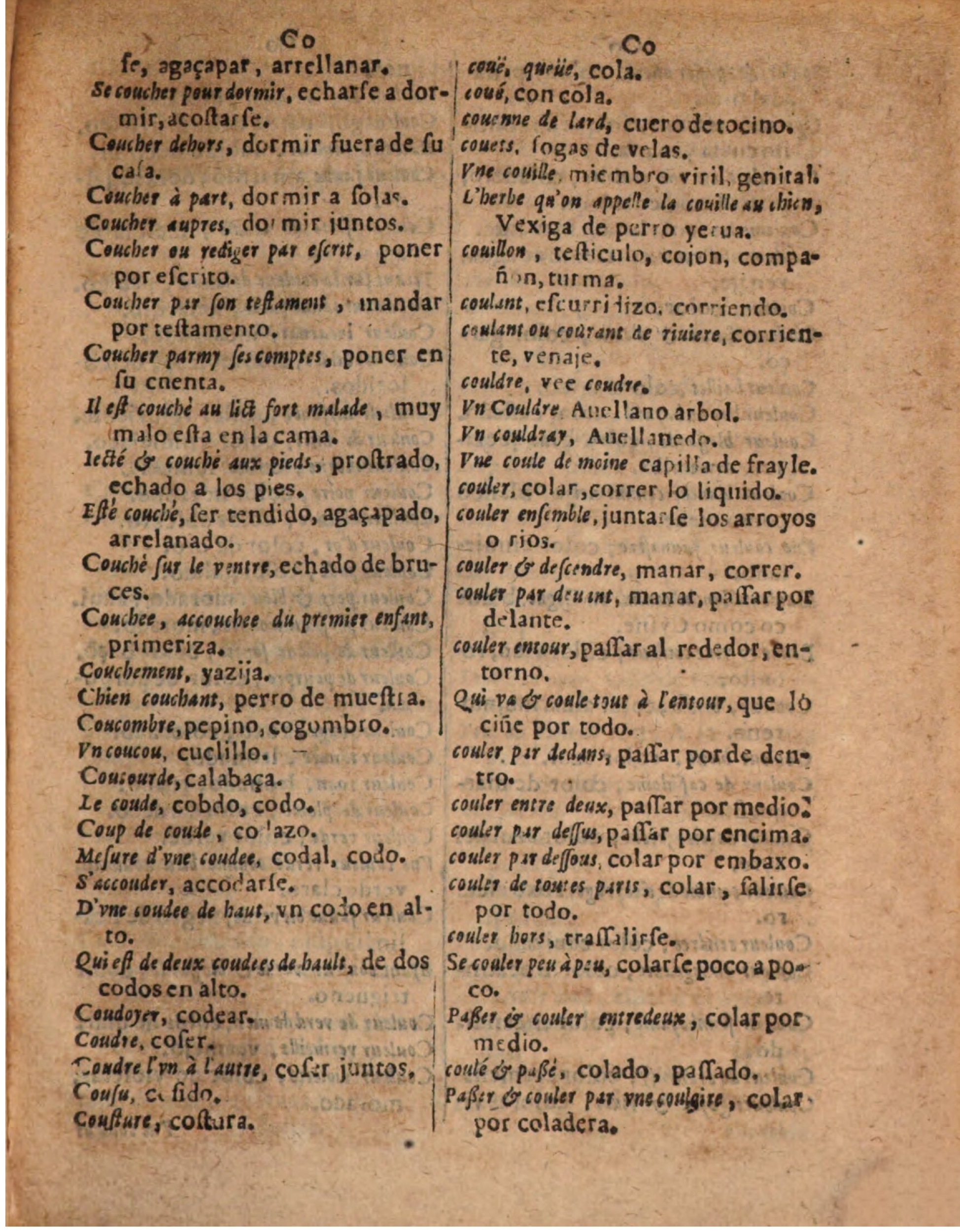 1624 - Hubert Antoine - Trésor des deux langues espagnole et française (Seconde partie) - BSB Munich