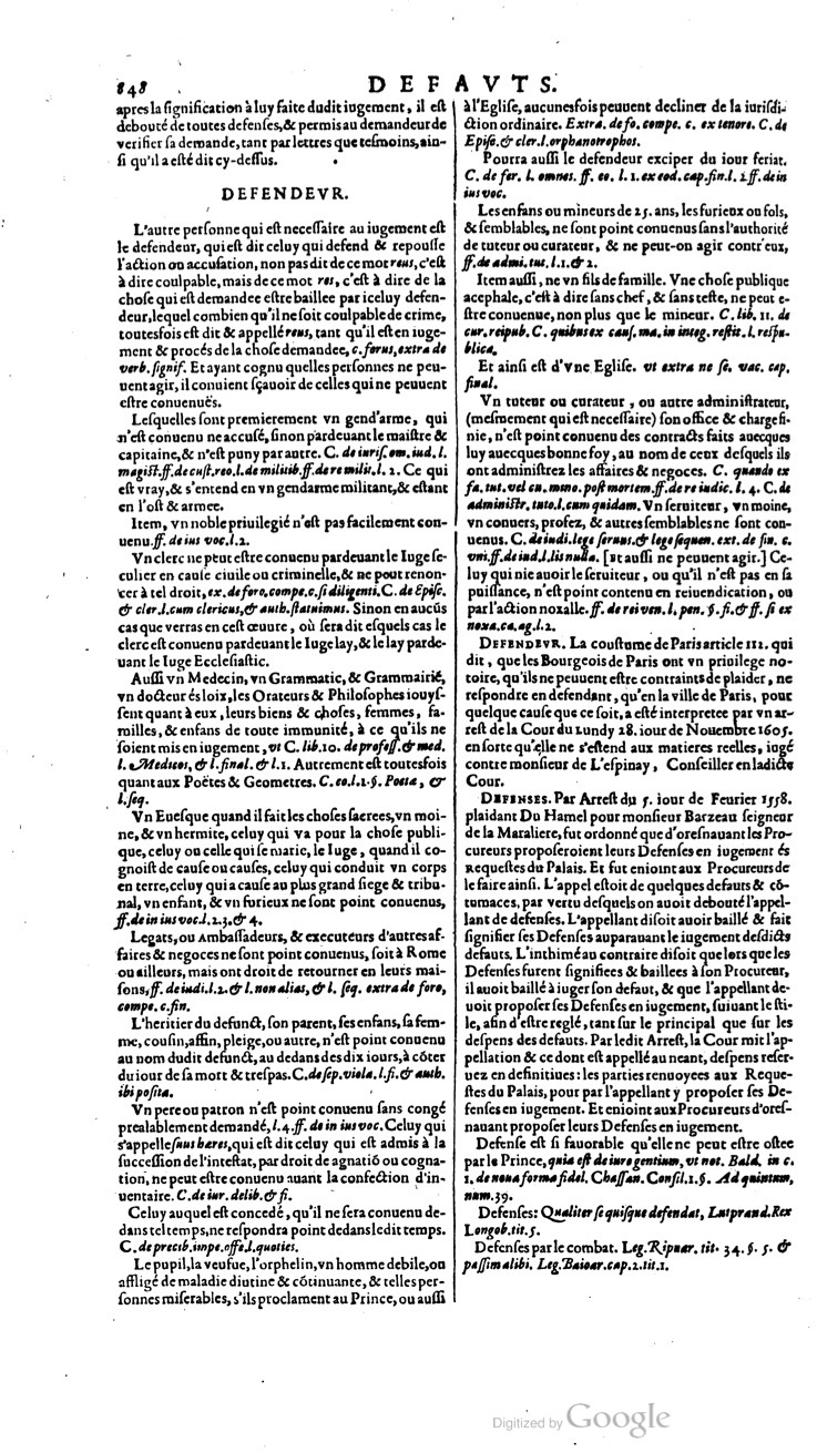 1629 - Veuve Nicolas Buon - Trésor du droit français (21754 T. 1) - BM Lyon