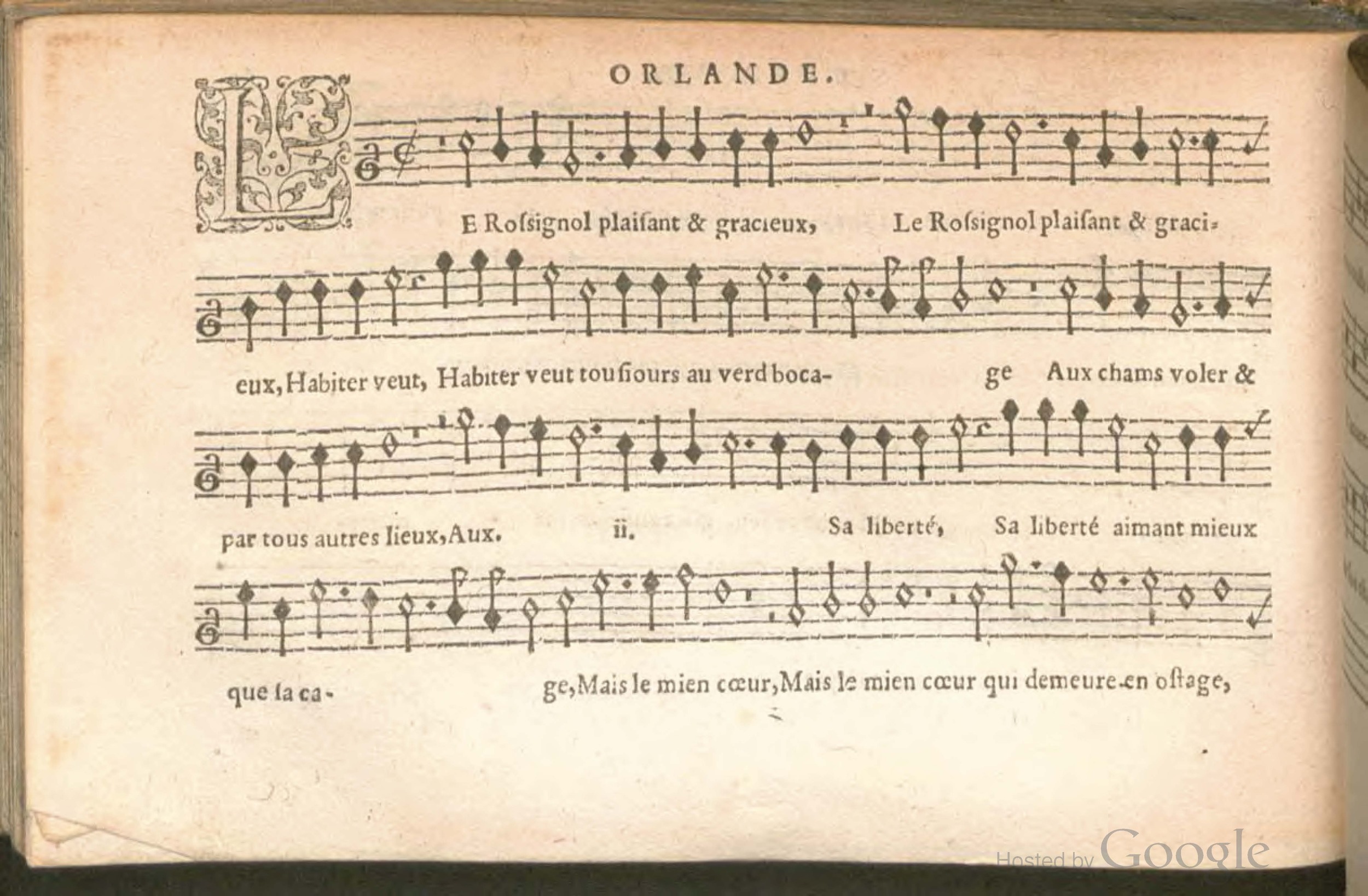 1576 - [Pierre de Saint-André] - Trésor de musique d’Orlande de Lassus Superius - BSB Munich
