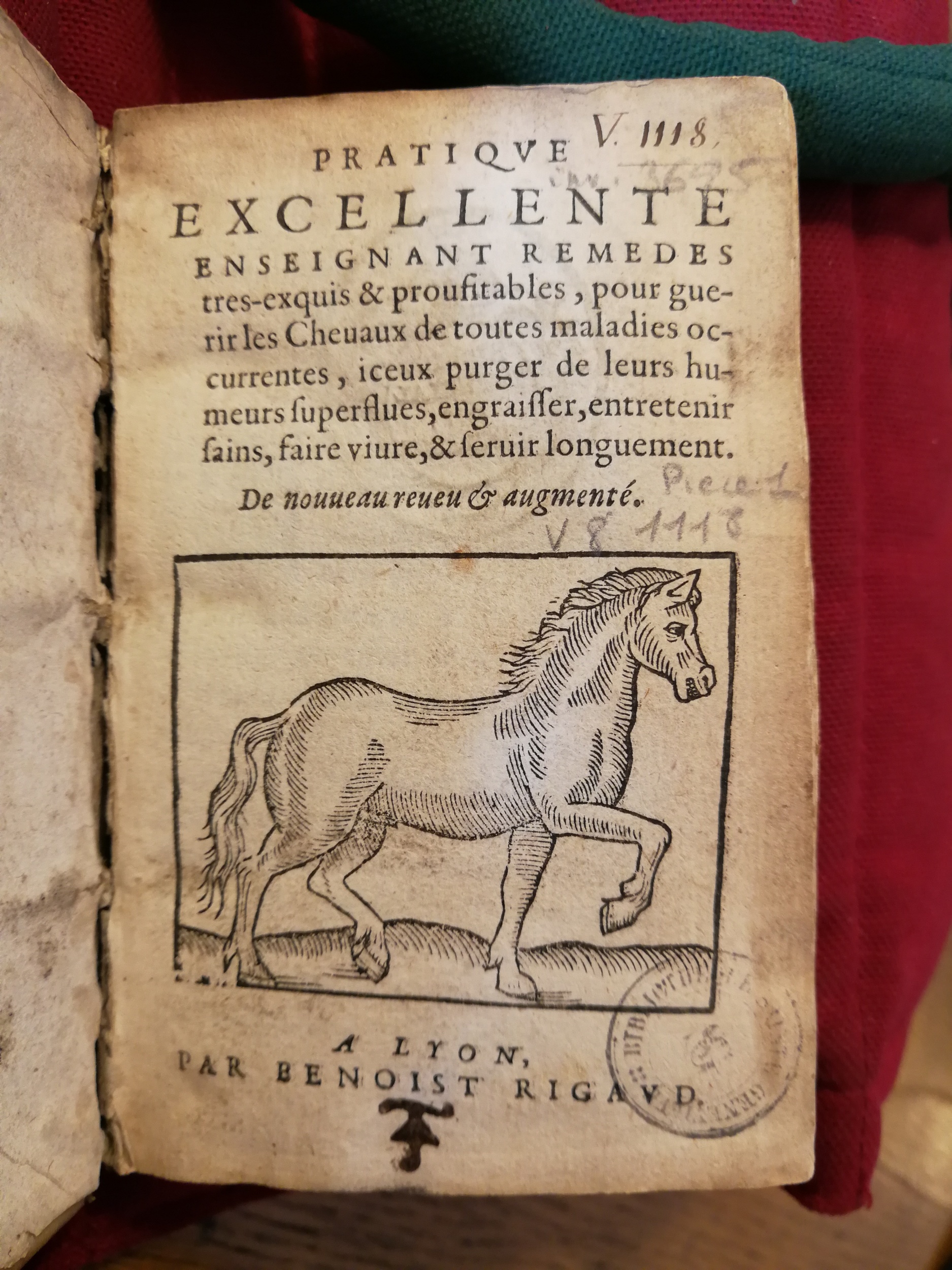 1591 - Pierre Chastaing et Benoît Rigaud - Trésor des bêtes chevalines - Bibliothèque Sainte-Geneviève