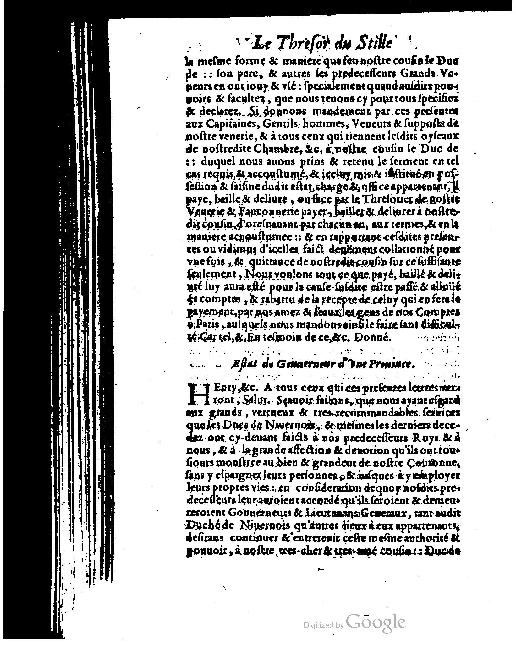 1614 - Jean Richer - Trésor du nouveau style et protocole de la chancellerie de France - BSB Munich