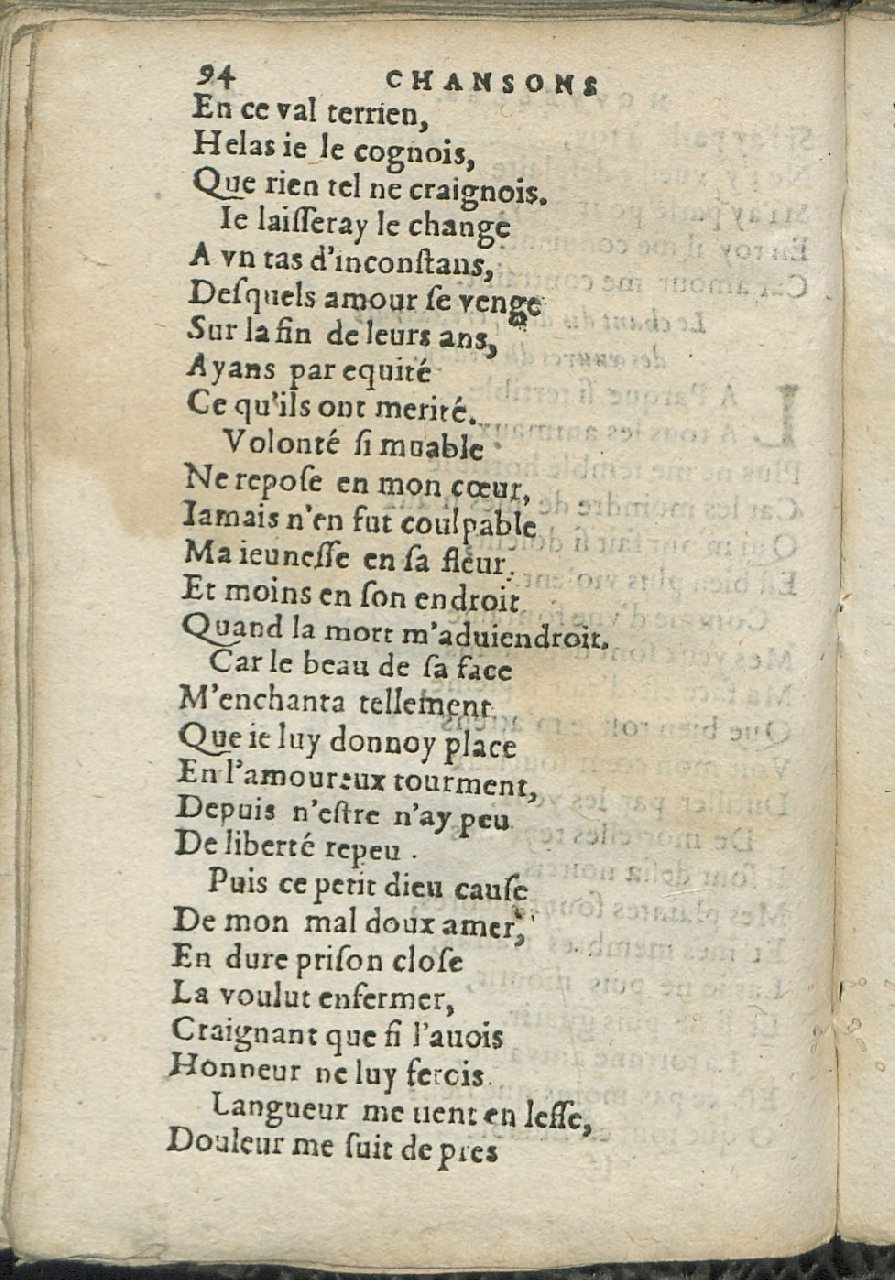 1575 - Pierre Brenouzet - Trésor de tous les recueils de chansons, tant amoureuses, rustiques, que musicales - Det KLG Copenhague