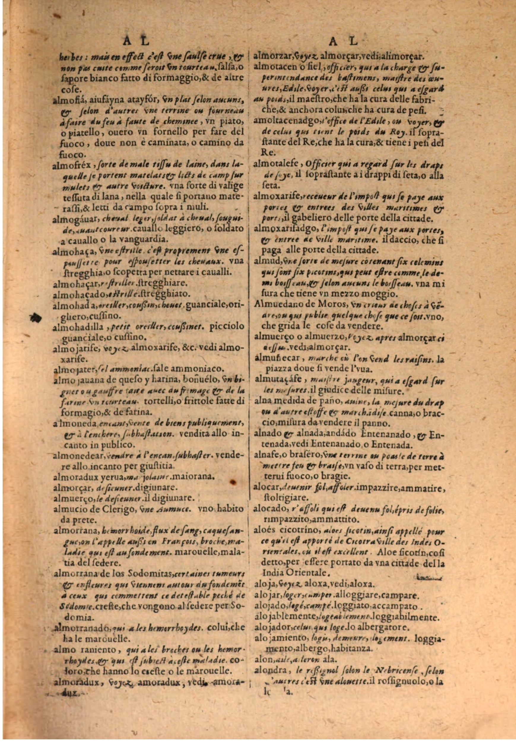 1606 - Samuel Crespin - Thresor des trois langues, francoise, italiene et espagnolle - BSB Munich