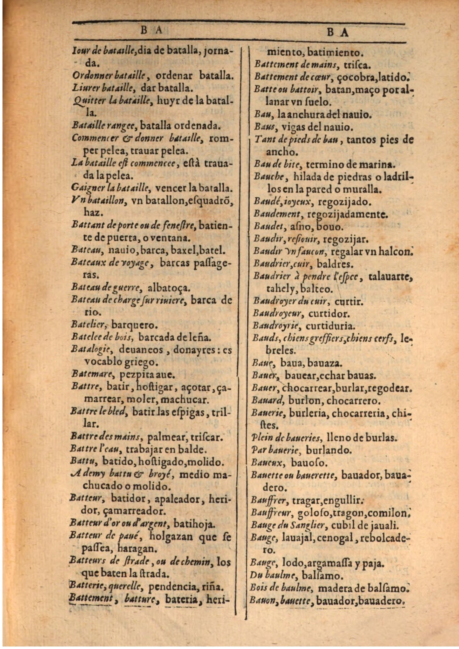 1607 - Marc Orry - Trésor des deux langues espagnole et française (Seconde partie) - BSB Munich