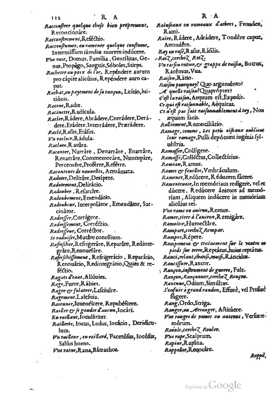 1558 - Guillaume Rouillé - Trésor des mots et traits français - BSB Munich