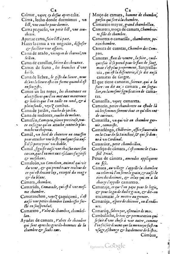 1621 - Adrian Tiffaine - Trésor des deux langues espagnole et française - BM Lyon
