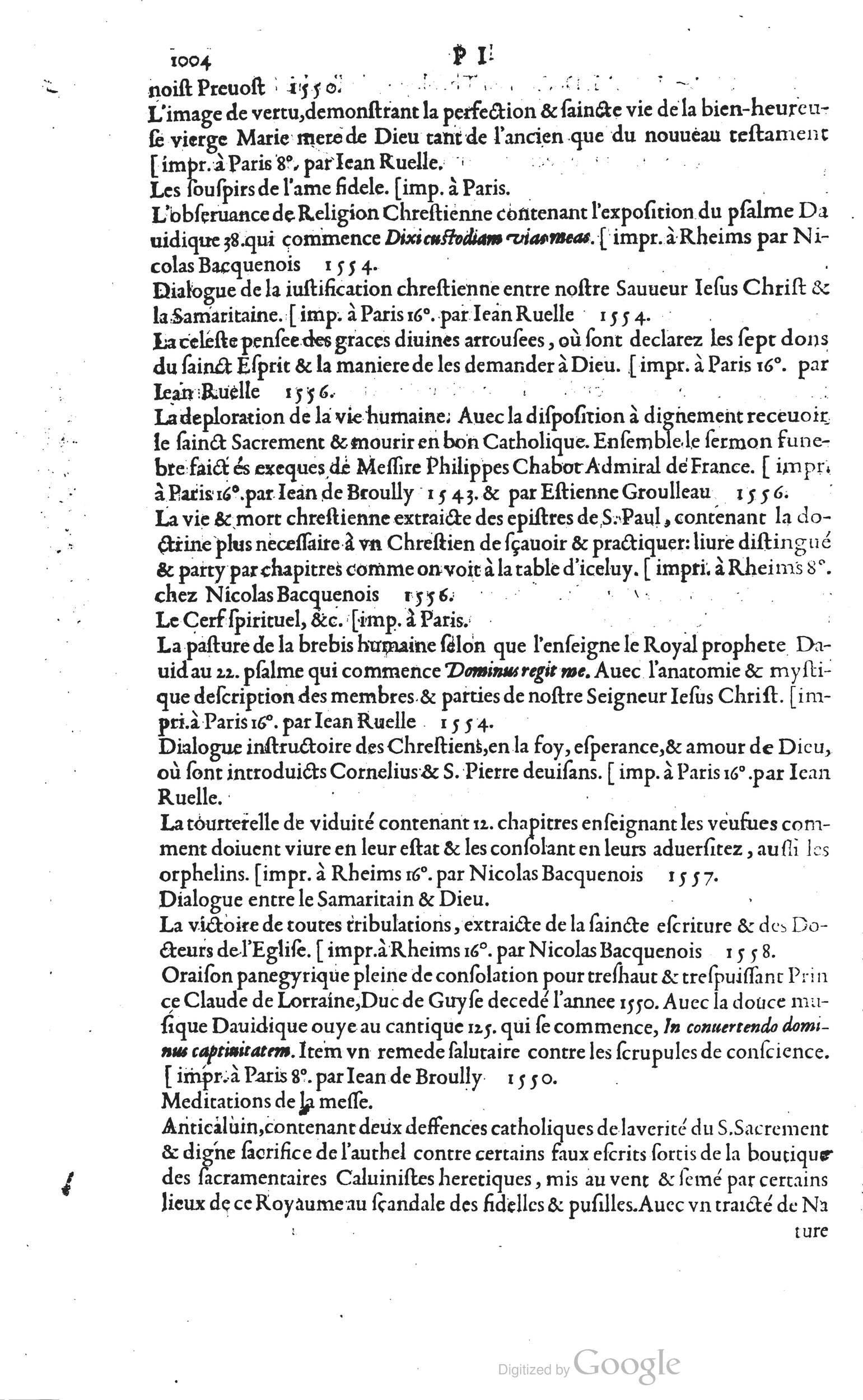 1585 - Barthélemy Honorat - Bibliothèques françaises - BSB Munich