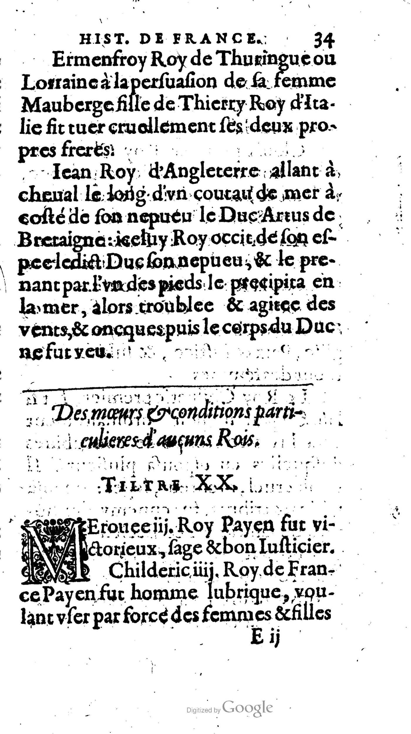 1604 - Galiot Corrozet - Trésor des histoires de France - BNC Florence