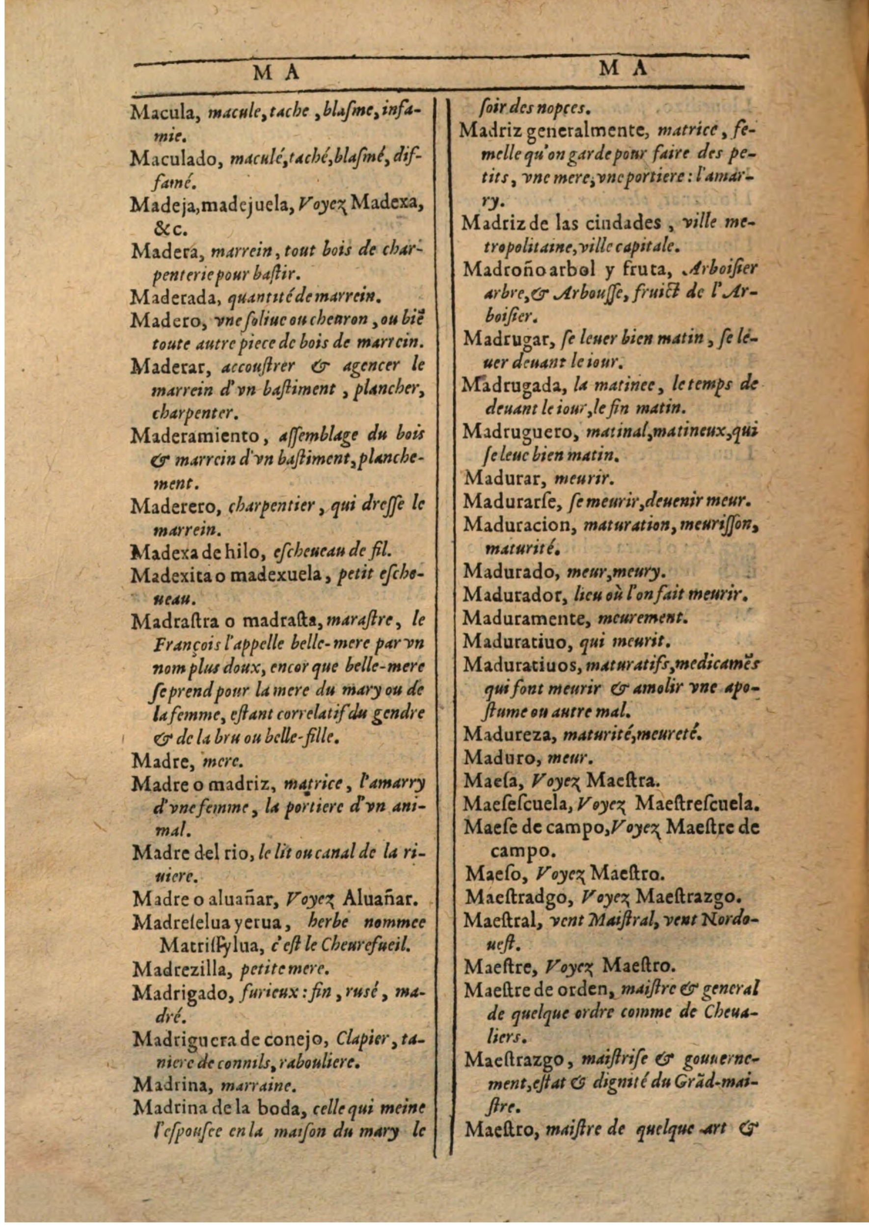 1607 - Marc Orry - Trésor des deux langues espagnole et française (Première partie) - BSB Munich 1607 - Marc Orry - Trésor des deux langues espagnole et française (Première partie) - BSB Munich