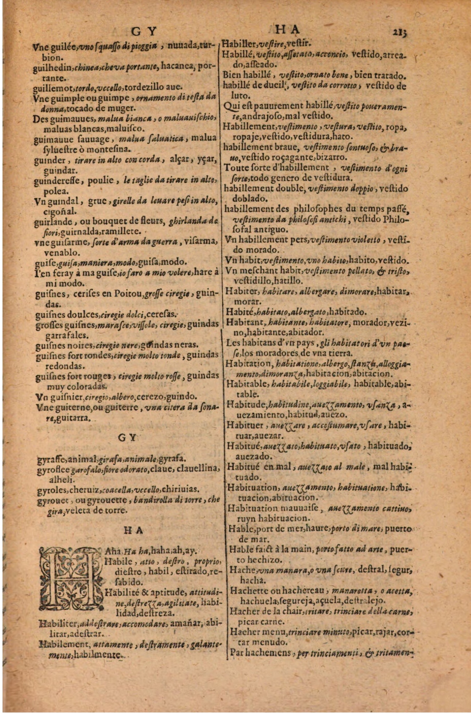 1616 - Pierre de la Rovière - Trésor des trois langues (Seconde partie) - BSB Munich