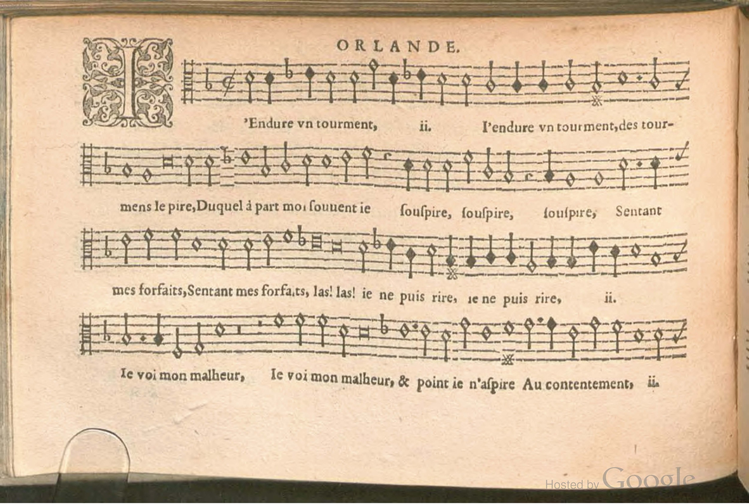 1576 - [Pierre de Saint-André] - Trésor de musique d’Orlande de Lassus Contratenor - BSB Munich