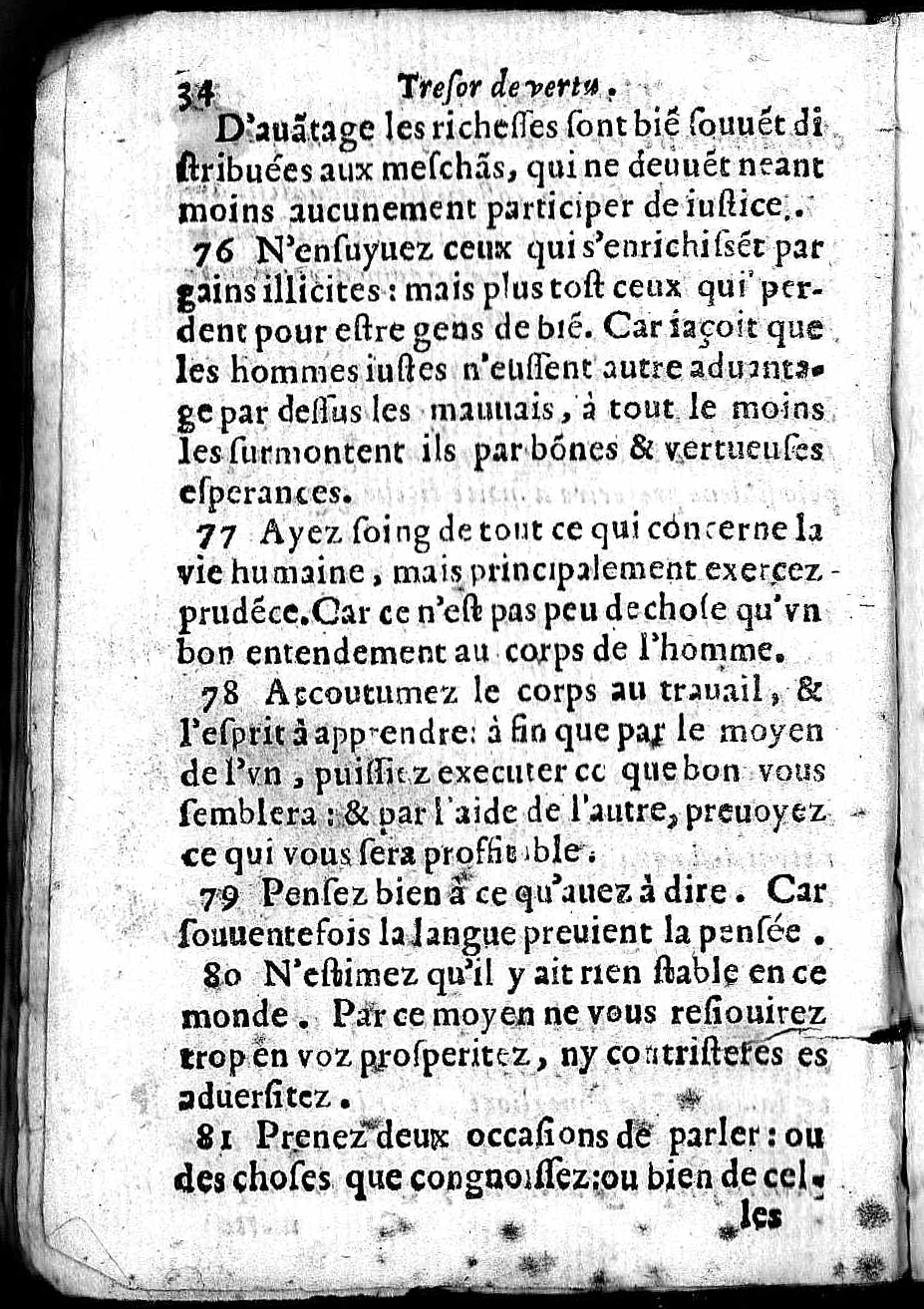 1592  - Giorgio Marescotti - Trésor de vertu - Arezzo
