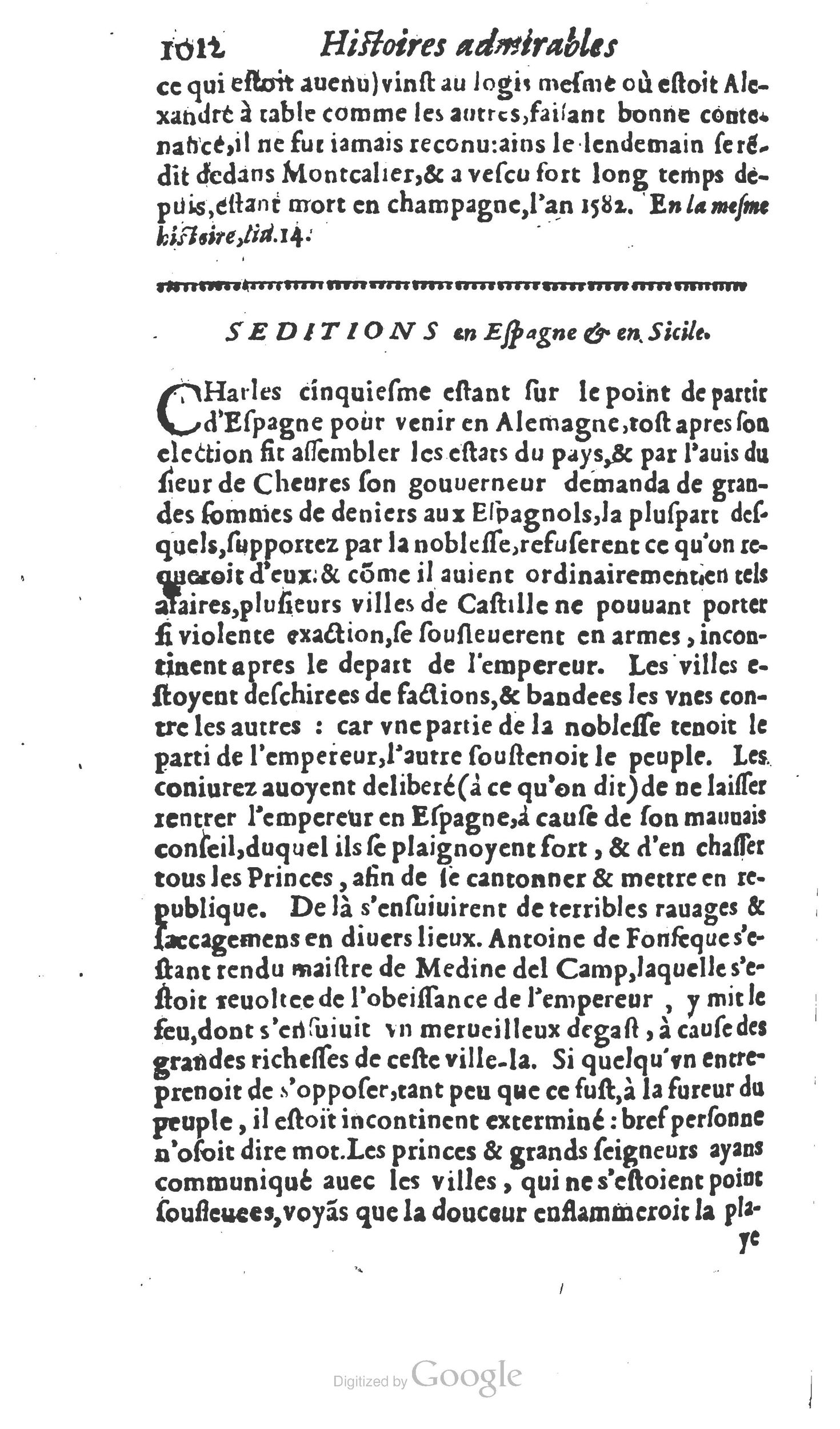 1610 - Paul Marceau - Trésor d’histoires admirables et mémorables - Princeton 1610 - Paul Marceau - Trésor d’histoires admirables et mémorables - Princeton