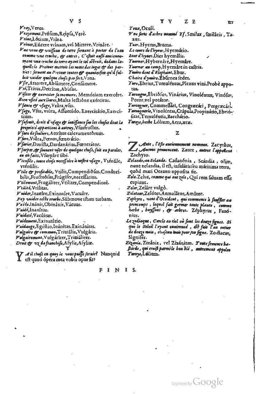 1585 - Simphorianum Beraud et Stephanum Michaëlem - Trésor des mots et traits français - Barcelone