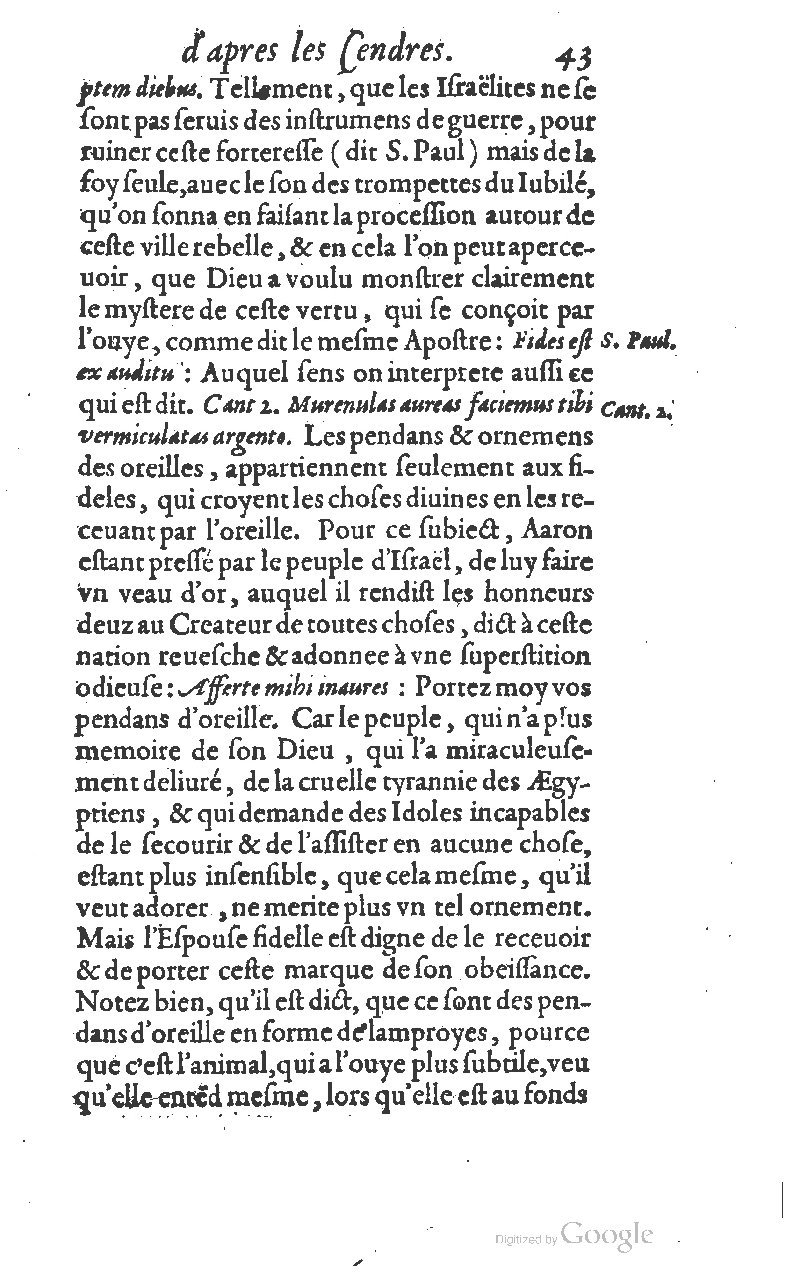 1607 - Nicolas Du Fossé - Trésor quadragésimal - T 01 - BM Lyon