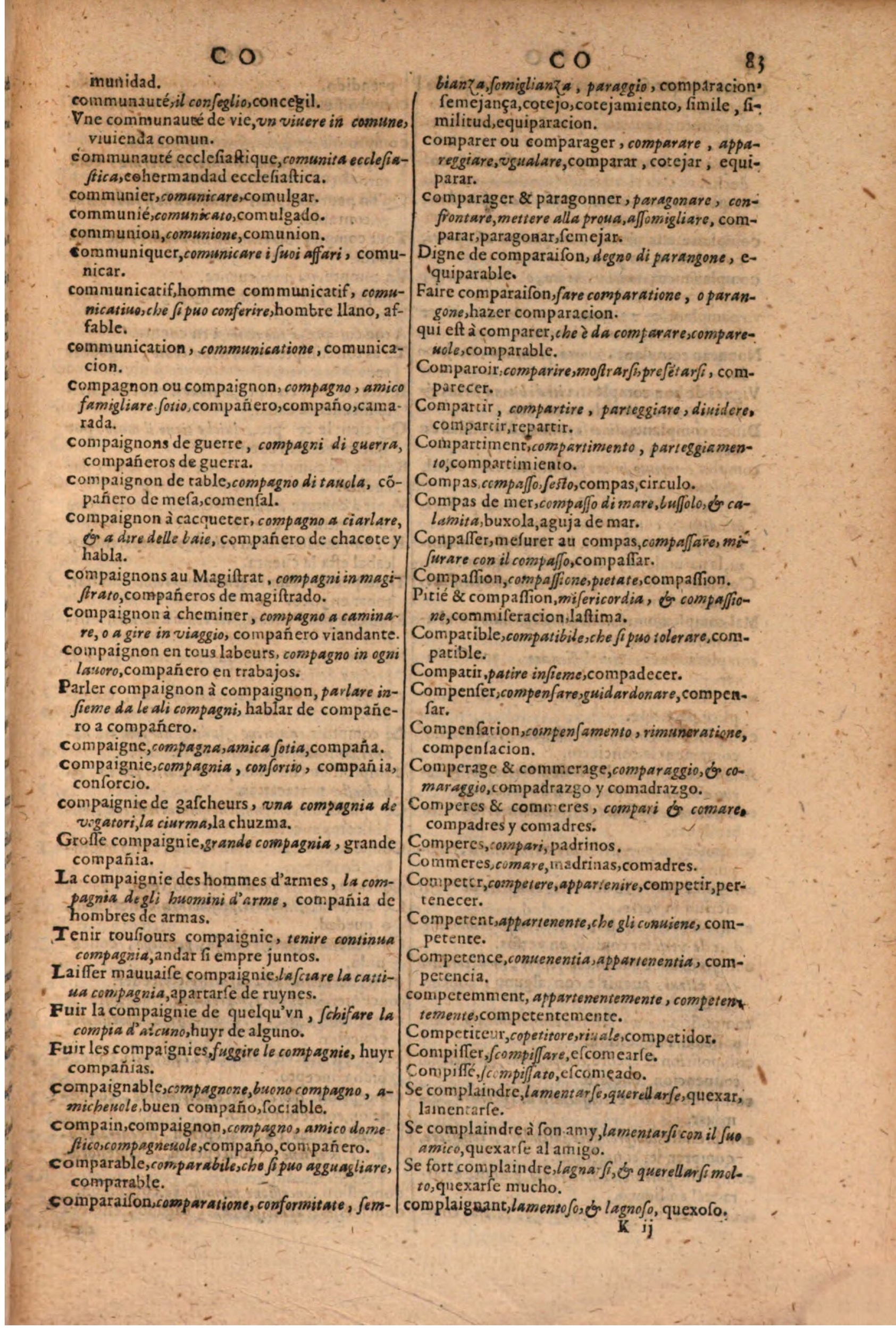 1616 - Pierre de la Rovière - Trésor des trois langues (Seconde partie) - BSB Munich