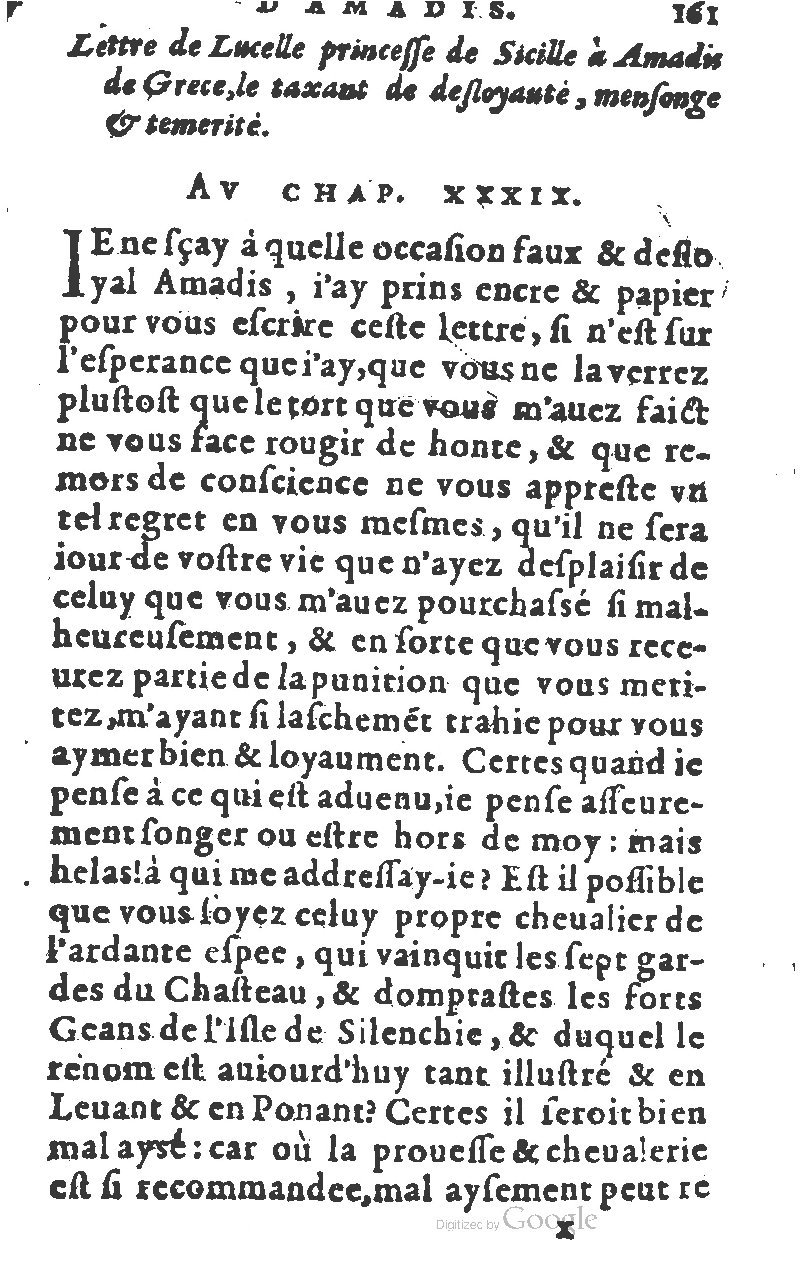 1582 - Jean Huguetan - Trésor des Amadis T. 1 - BM Lyon