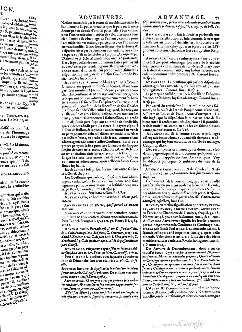 1629 - Veuve Nicolas Buon - Trésor du droit français (29620 T. 1) - BM Lyon