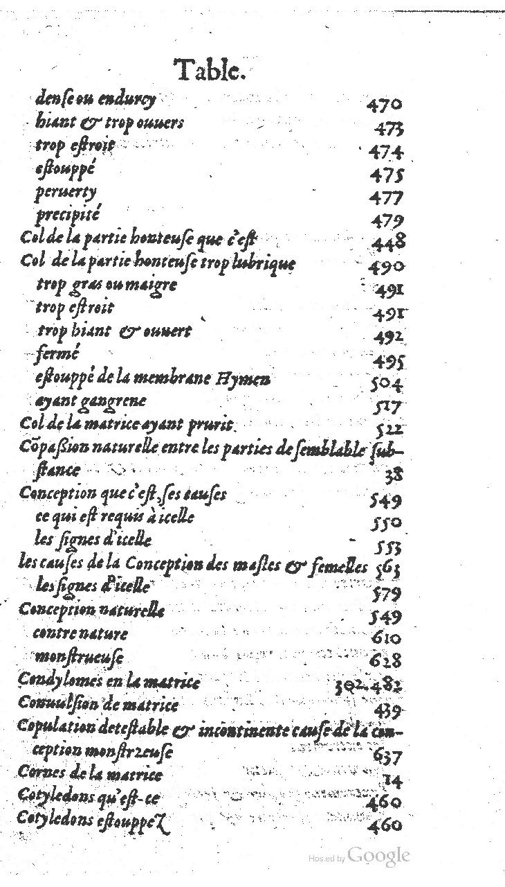 1585 - Jacques du Puis - Trésor des remèdes secrets pour les maladies des femmes - BnF