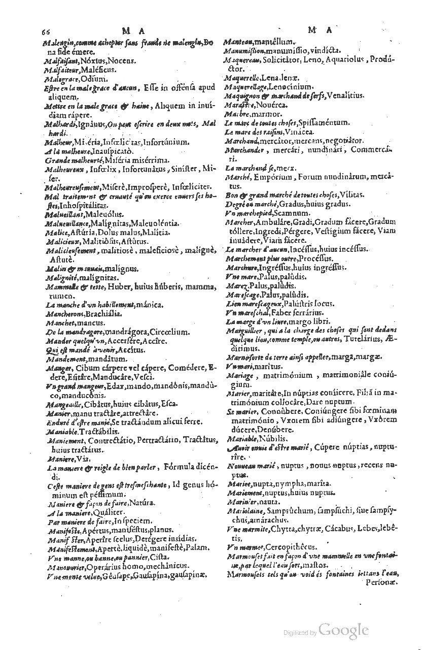 1585 - Simphorianum Beraud et Stephanum Michaëlem - Trésor des mots et traits français - Barcelone