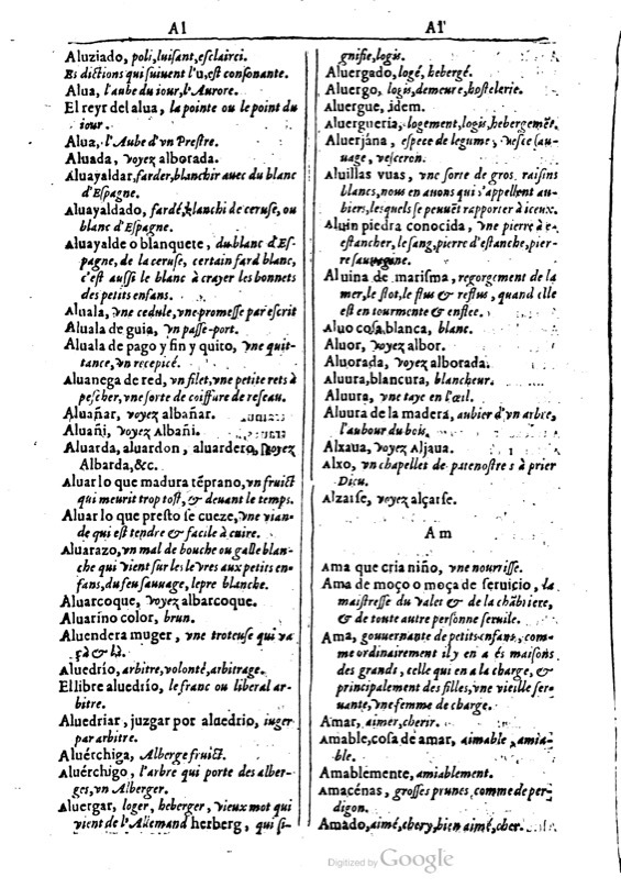 1616 - Veuve Marc Orry - Trésor des deux langues espagnole et française (Première et Seconde parties) - BM Lyon