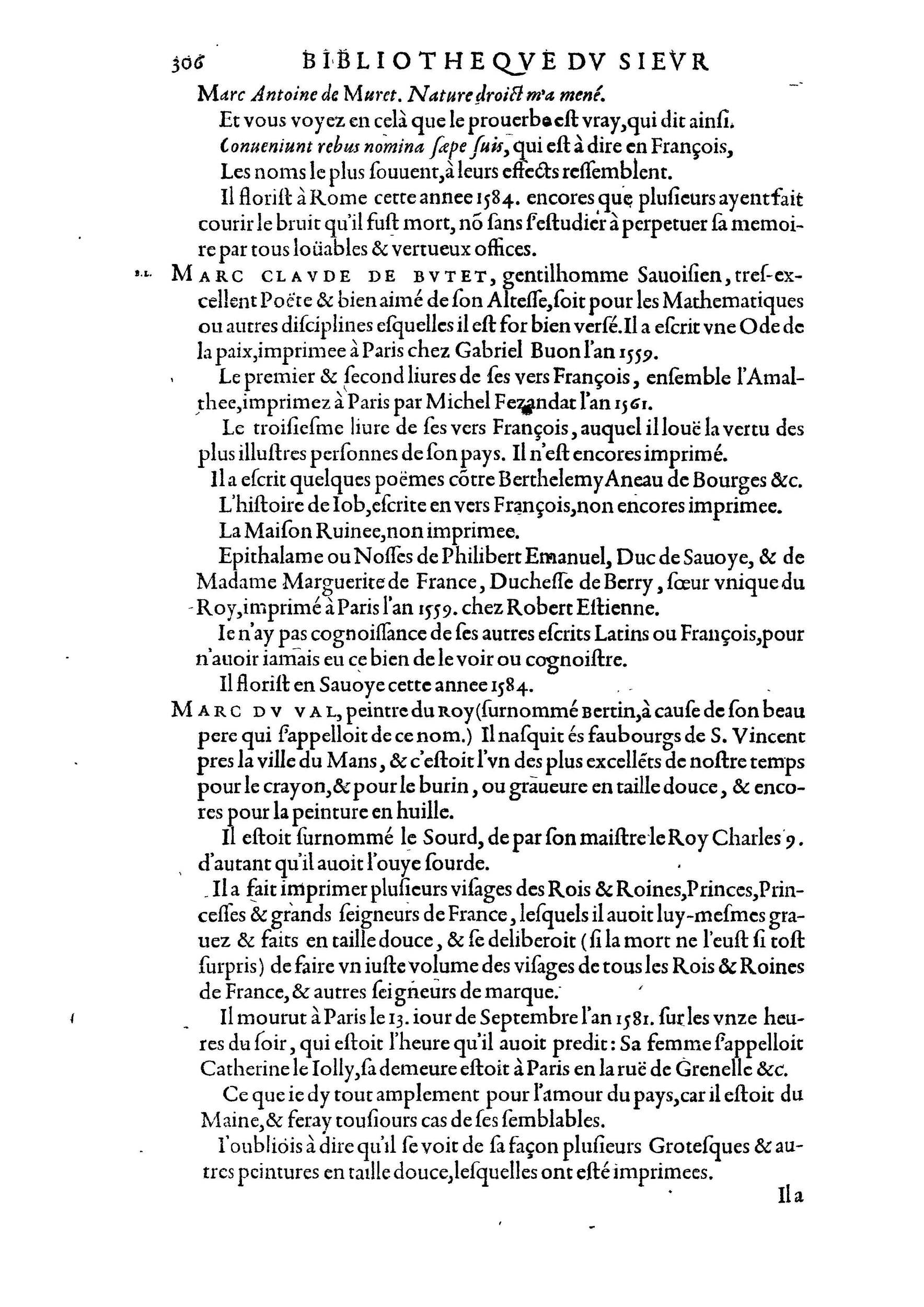 1584 - Abel L&#039;Angelier - Bibliothèques françaises - BnF