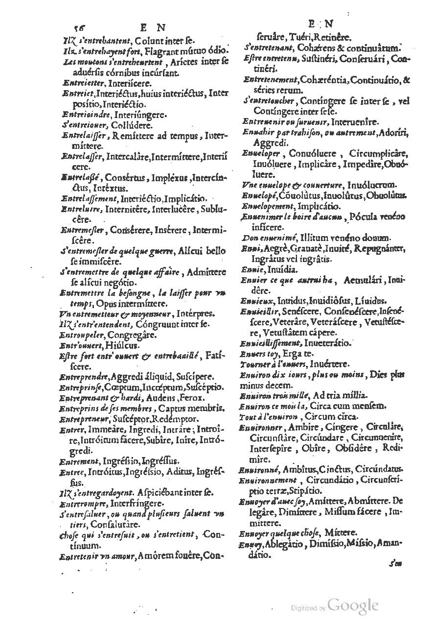 1558 - Guillaume Rouillé - Trésor des mots et traits français - BSB Munich