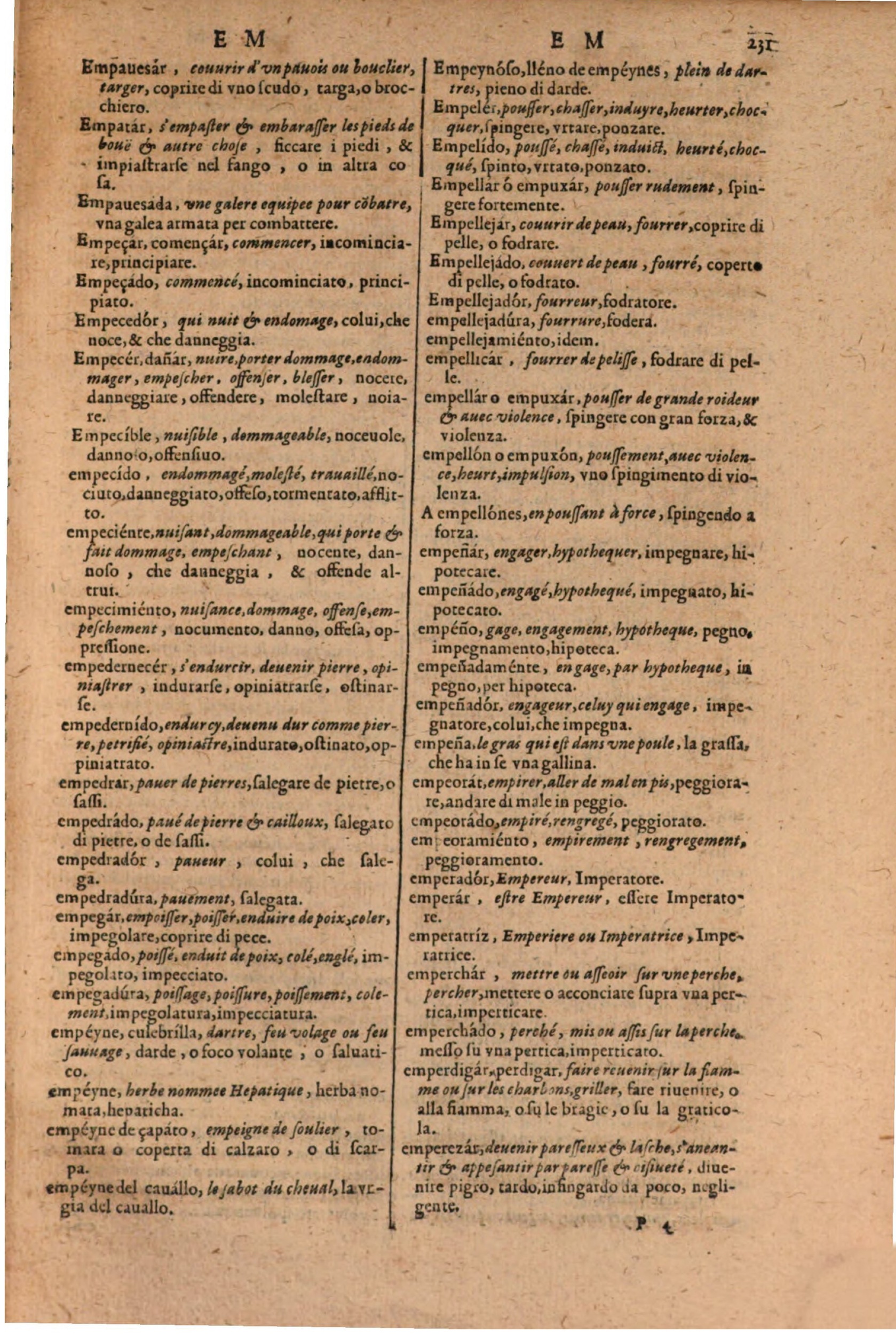 1606 - Samuel Crespin - Thresor des trois langues, francoise, italiene et espagnolle - BSB Munich