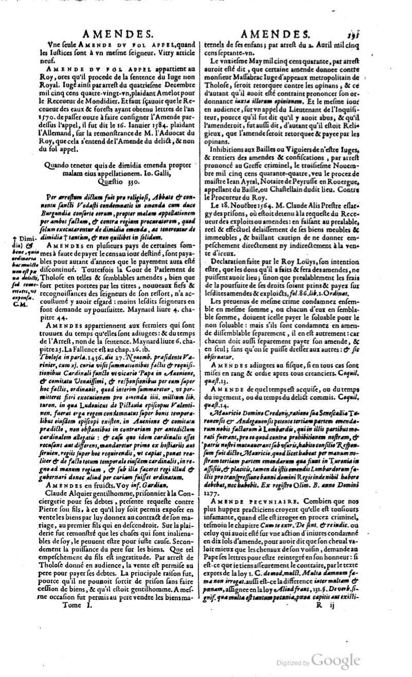 1629 - Veuve Nicolas Buon - Trésor du droit français (29620 T. 1) - BM Lyon