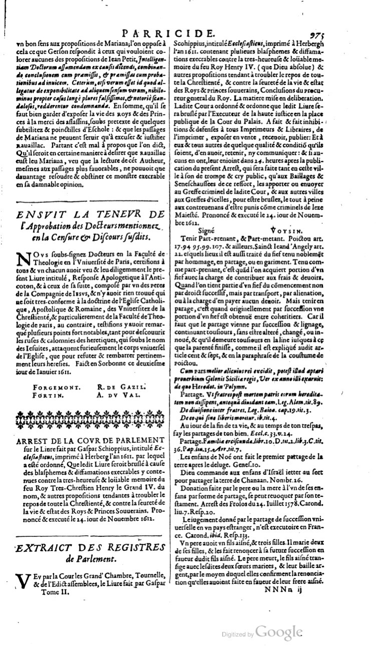 1629 - Veuve Nicolas Buon - Trésor du droit français (21754 T. 2) - BM Lyon
