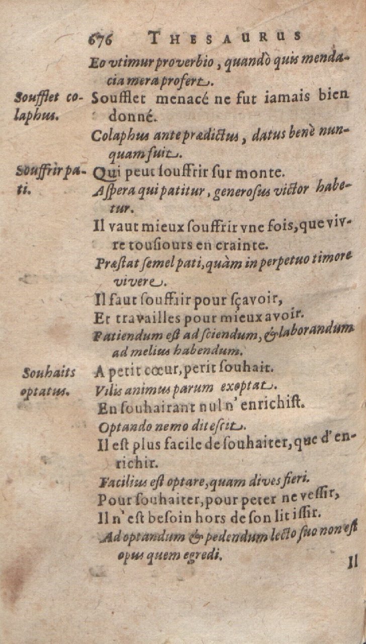 1612 - Dominicus Custos - Trésor des proverbes français - Bibliopol-Olomuc 1612 - Dominicus Custos - Trésor des proverbes français - Bibliopol-Olomuc