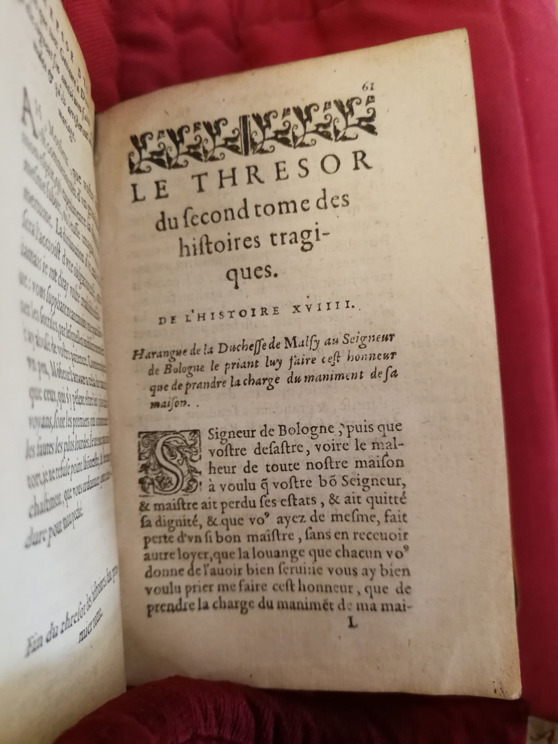 1581 - Pierre Le Voirier et Gervais Mallot - Trésor des histoires tragiques - Bibliothèque Sainte-Geneviève
