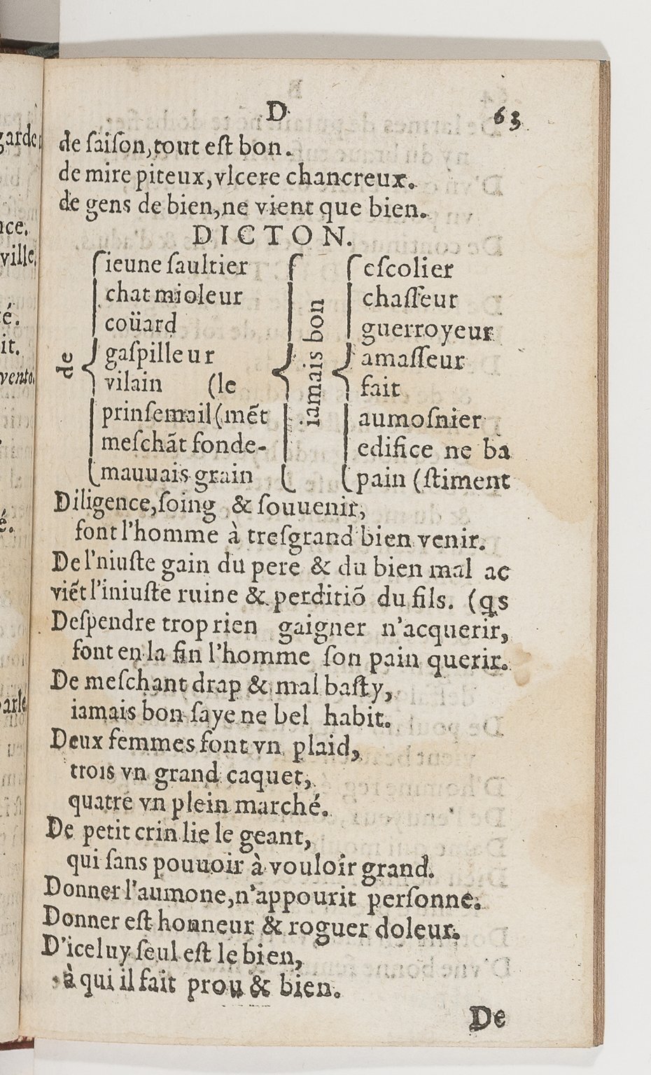 1577 - Jean d’Ogerolles - Trésor de sentences dorées - BnF Arsenal
