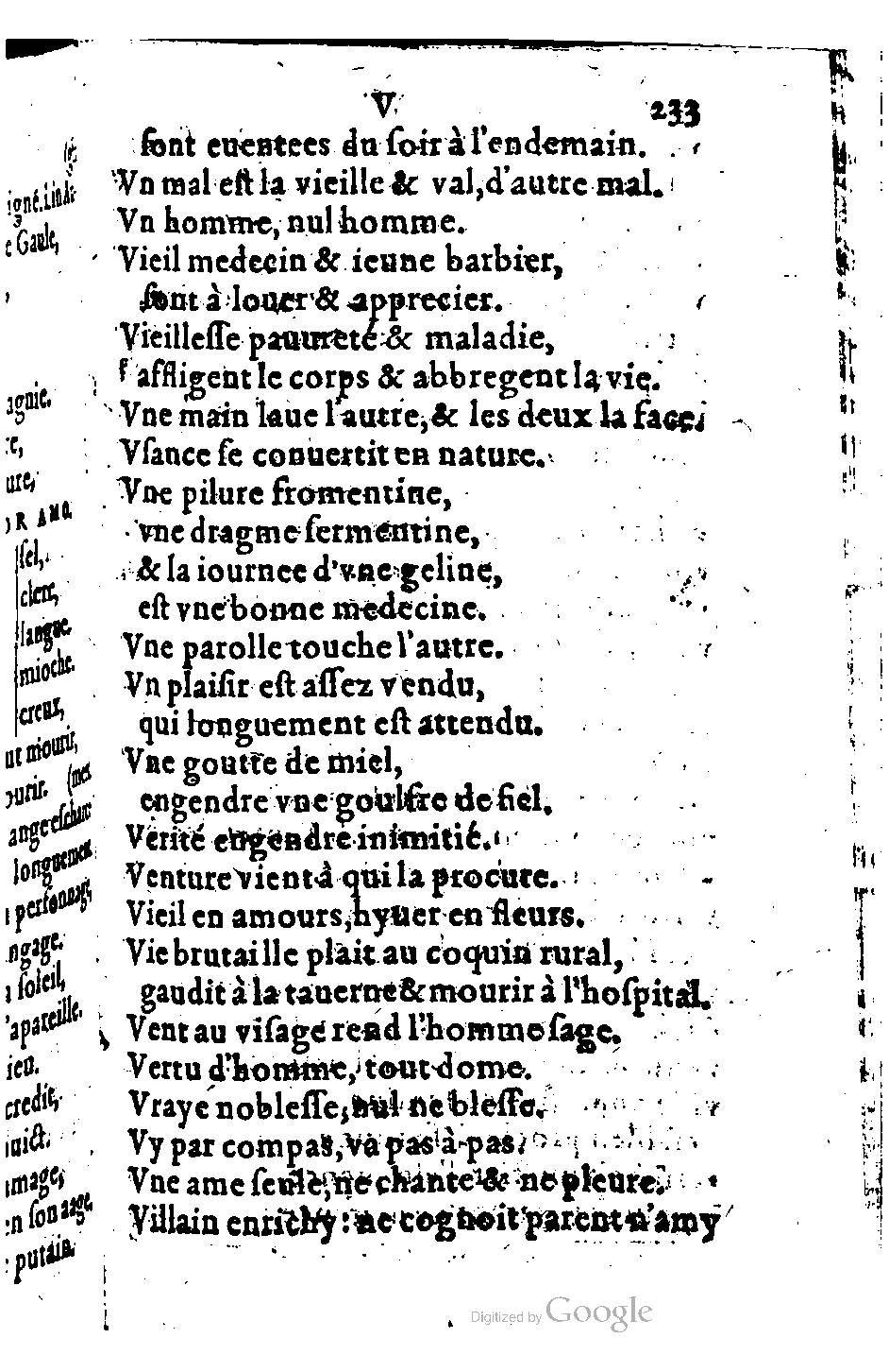 1582 - Nicolas Bonfons - Trésor des sentences dorées - BM Lyon 1582 - Nicolas Bonfons - Trésor des sentences dorées - BM Lyon