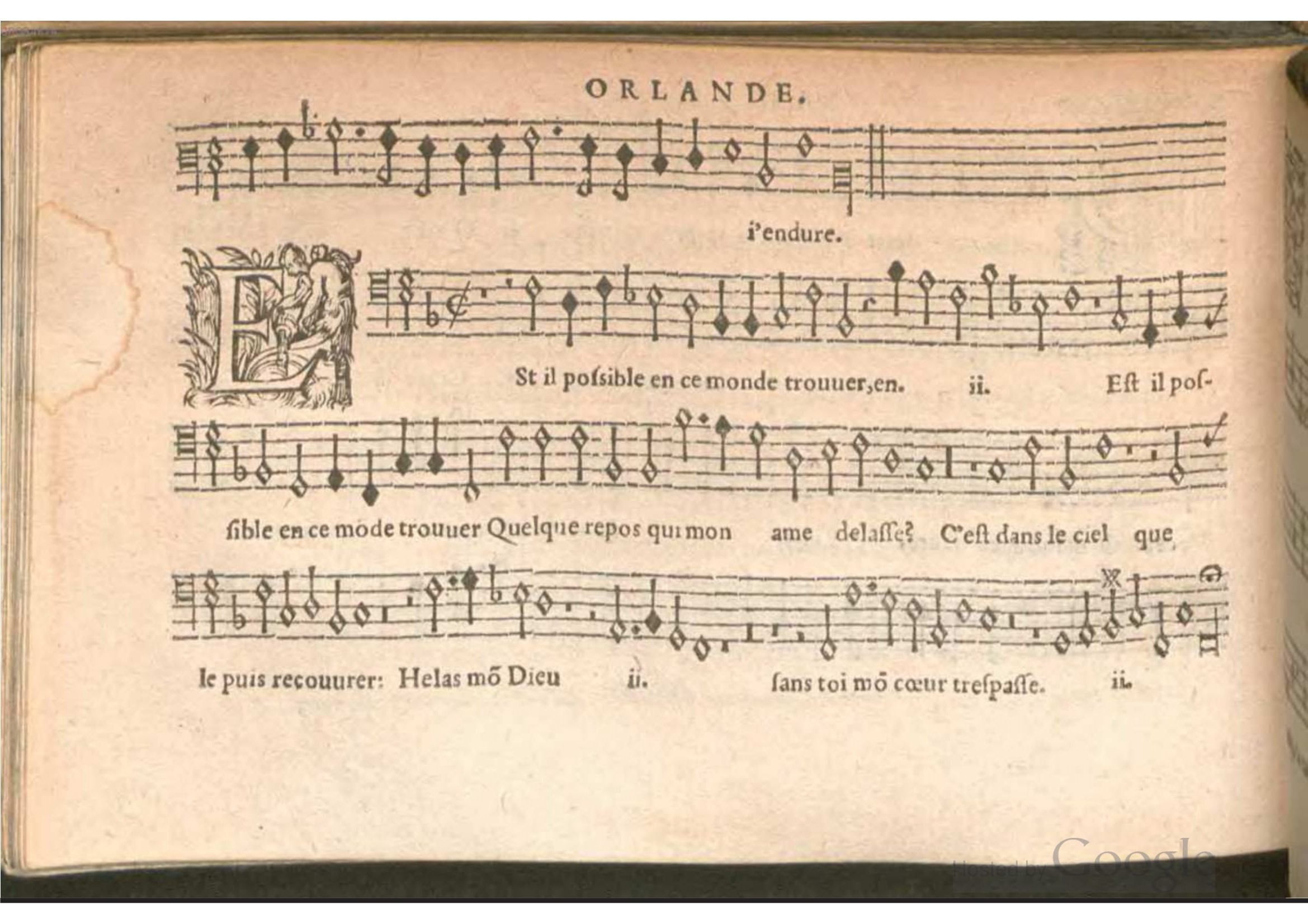 1576 - [Pierre de Saint-André] - Trésor de musique d’Orlande de Lassus Bassus - BSB Munich