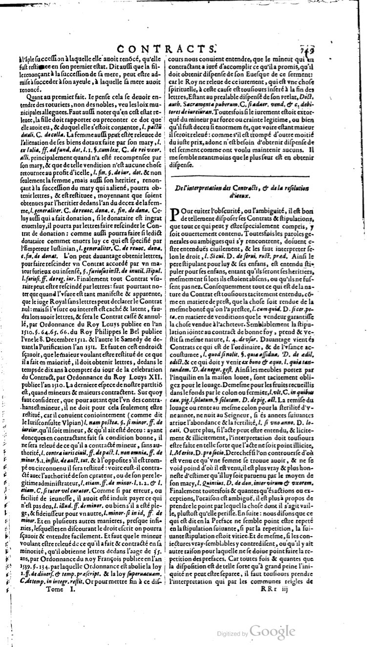 1629 - Veuve Nicolas Buon - Trésor du droit français (21754 T. 1) - BM Lyon