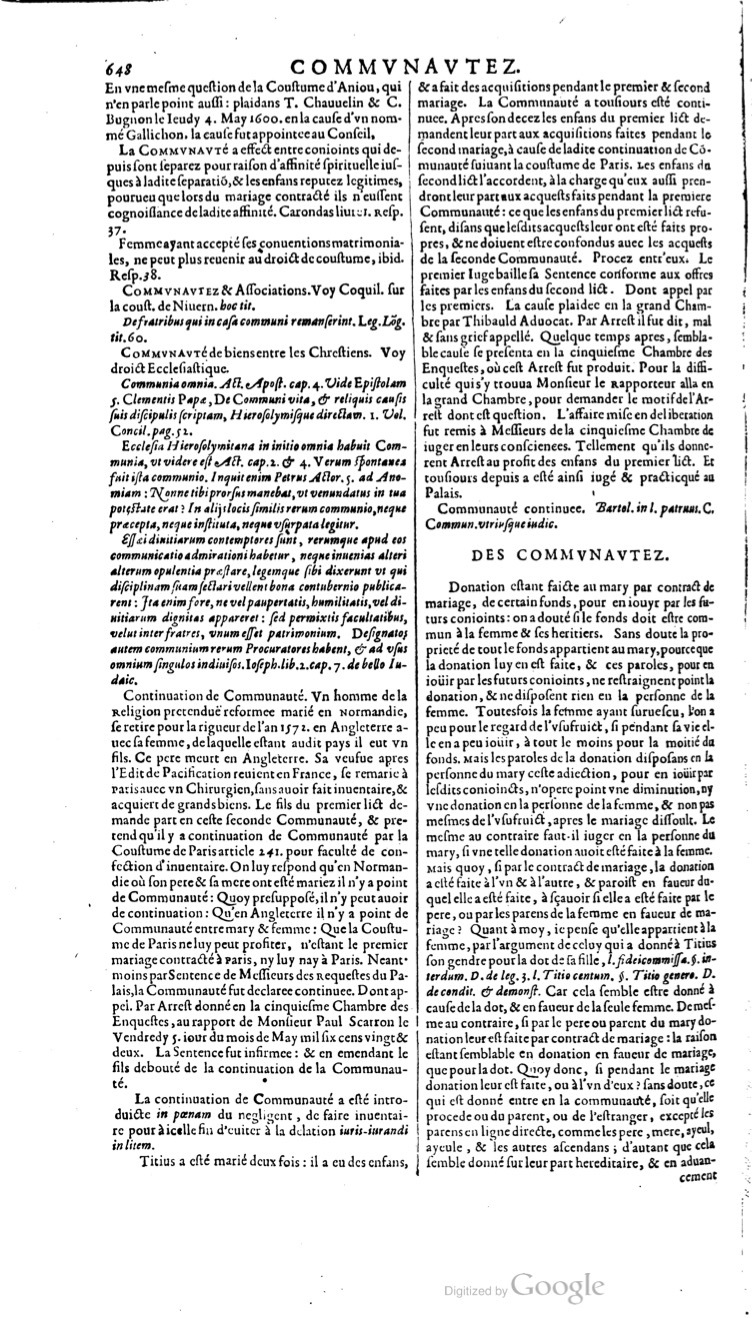 1629 - Veuve Nicolas Buon - Trésor du droit français (21754 T. 1) - BM Lyon