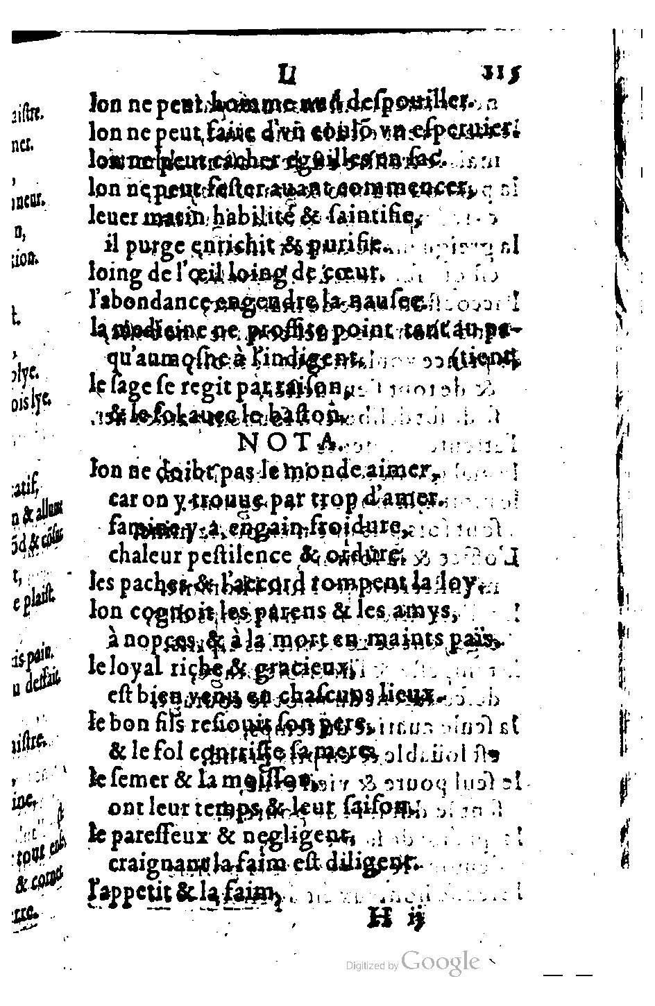1582 - Nicolas Bonfons - Trésor des sentences dorées - BM Lyon