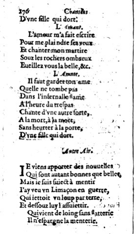 1623 - Jacques Cailloüé - Trésor ou recueil des chansons amoureuses - British Library