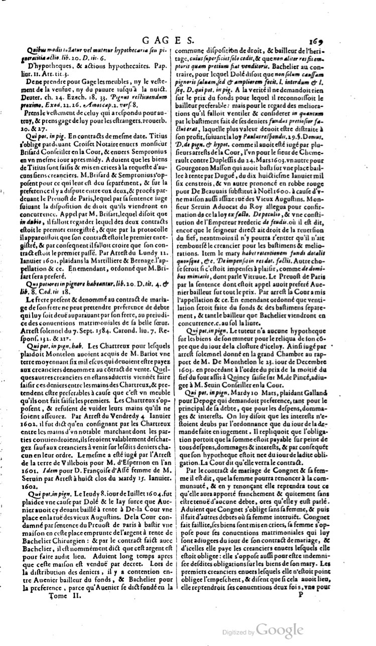 1629 - Veuve Nicolas Buon - Trésor du droit français (21754 T. 2) - BM Lyon