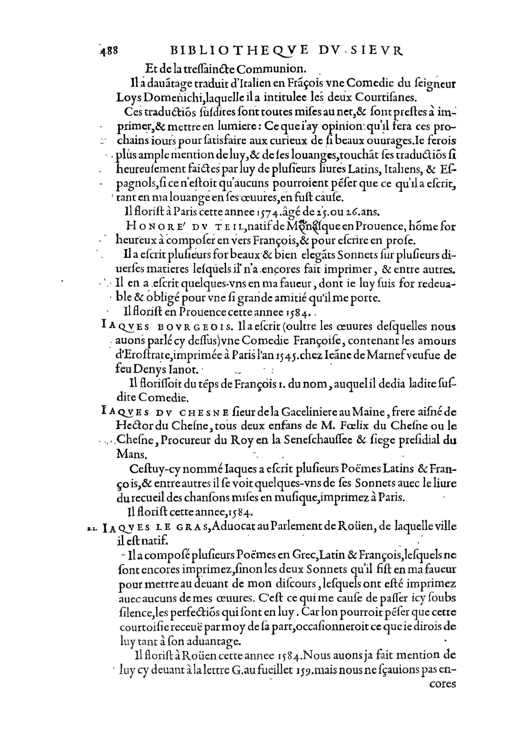 1584 - Abel L&#039;Angelier - Bibliothèques françaises - BnF