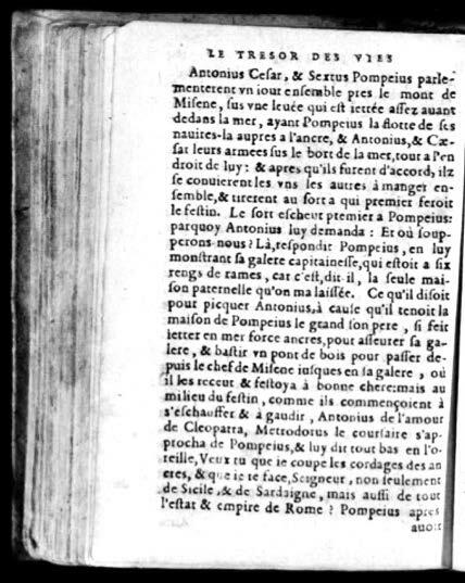 1574 - Benoît Rigaud - Trésor des vies de Plutarque - Avignon