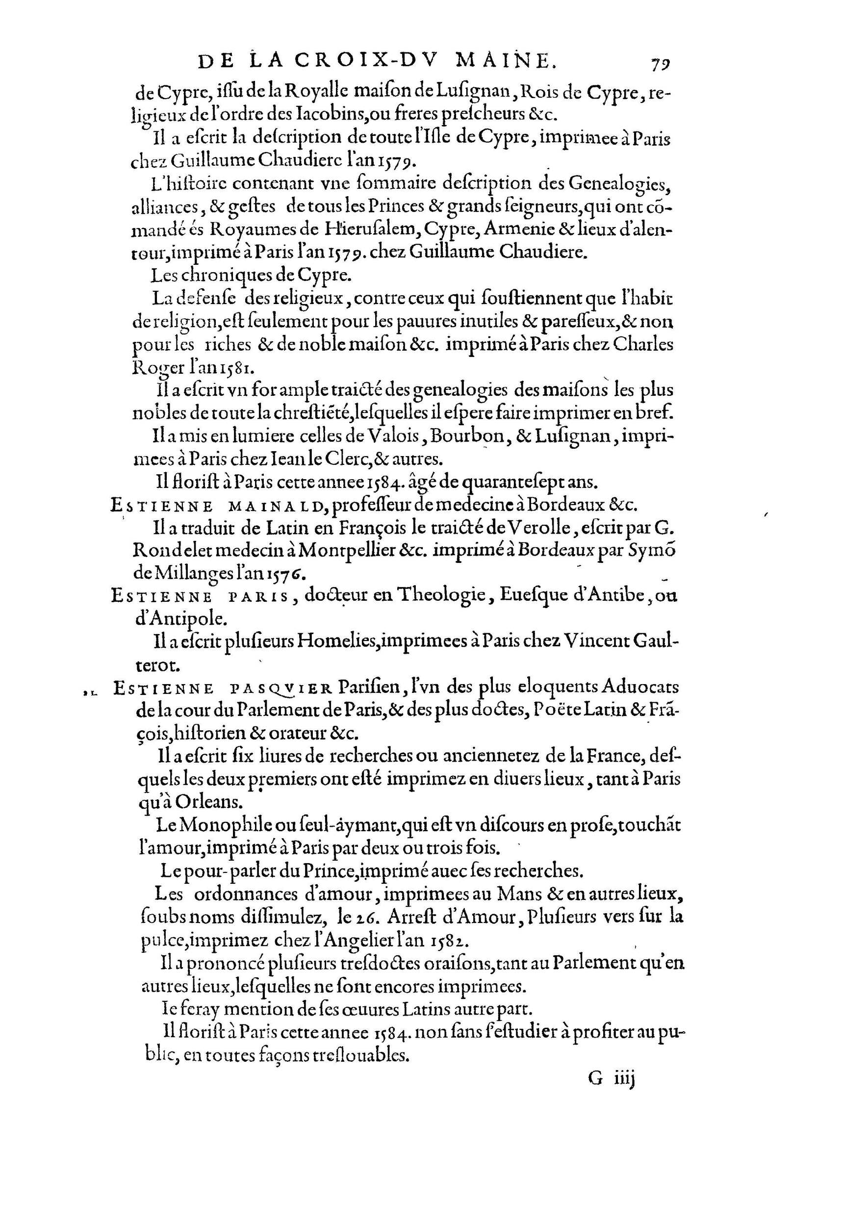 1584 - Abel L&#039;Angelier - Bibliothèques françaises - BnF